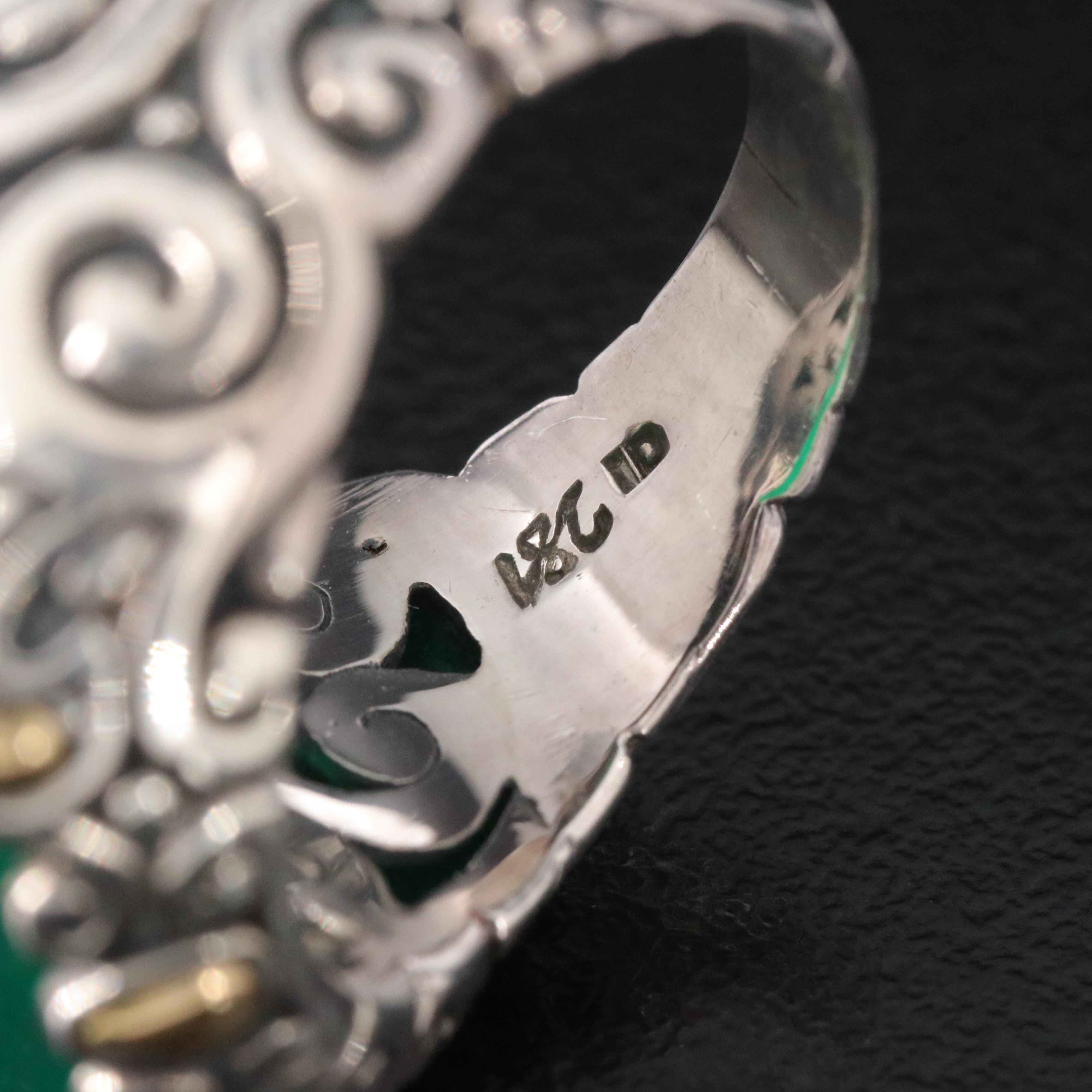 Sterling Chalcedony Ring with 18K Accents