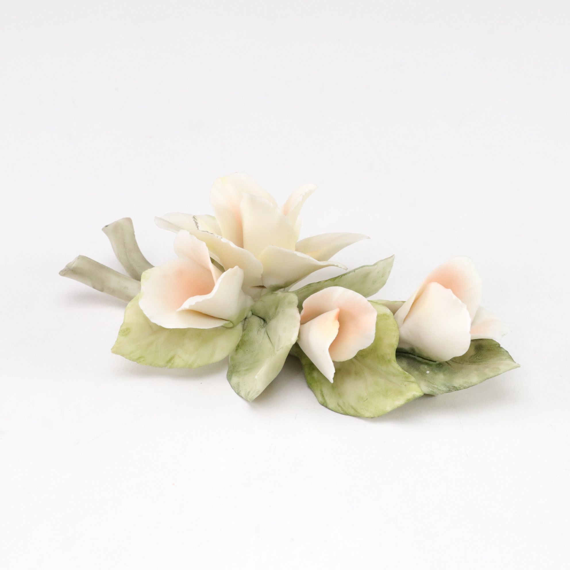 R. S. Germany White Carnation Pierced Plate and Other Gilt Porcelain Dishes