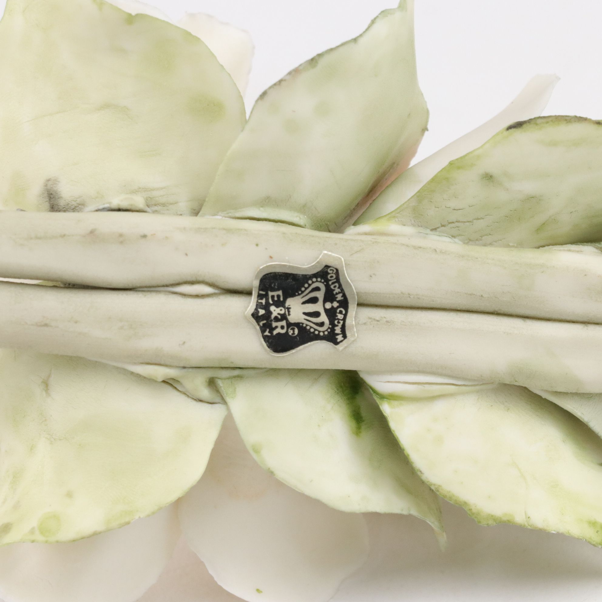 R. S. Germany White Carnation Pierced Plate and Other Gilt Porcelain Dishes