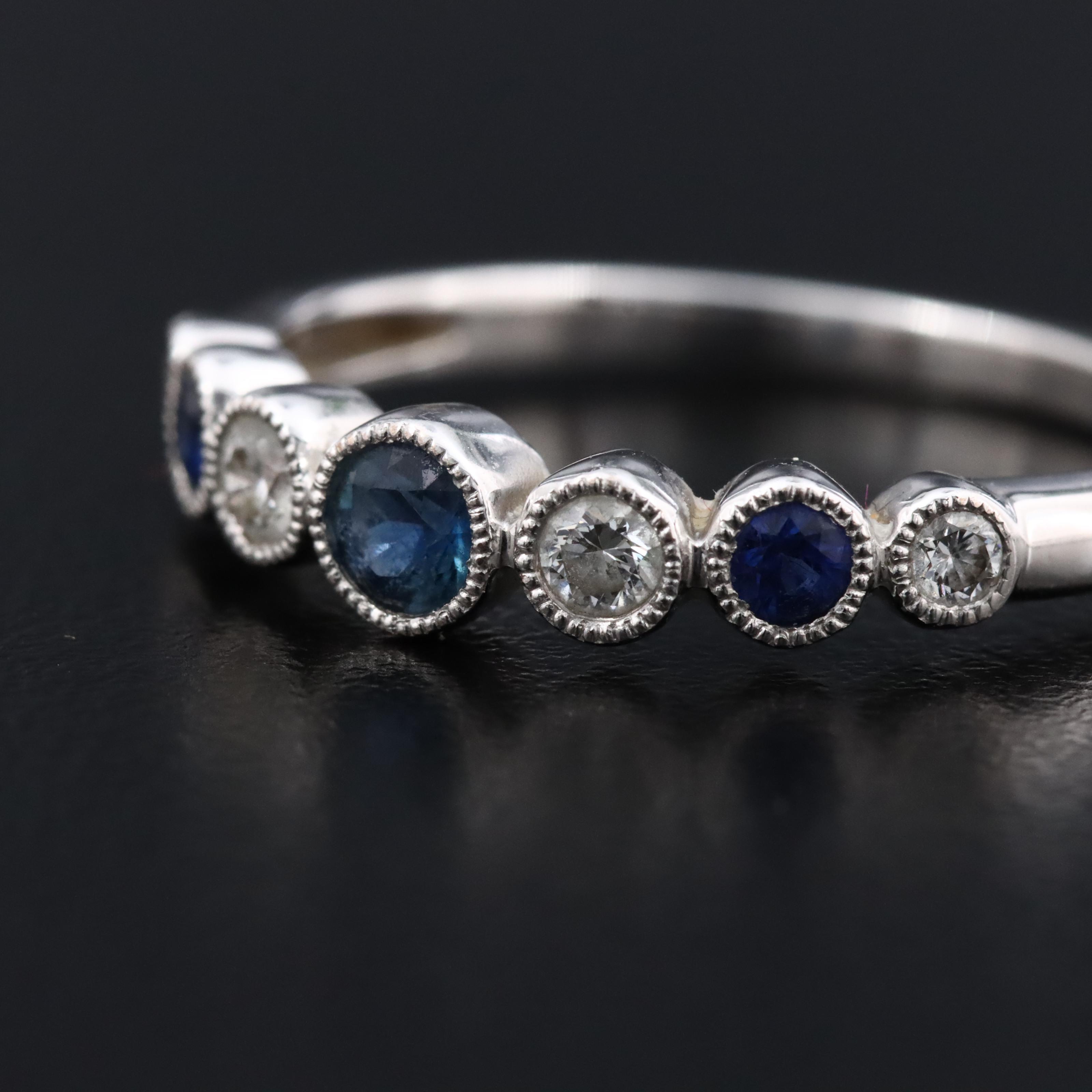 14K Sapphire and Diamond Ring