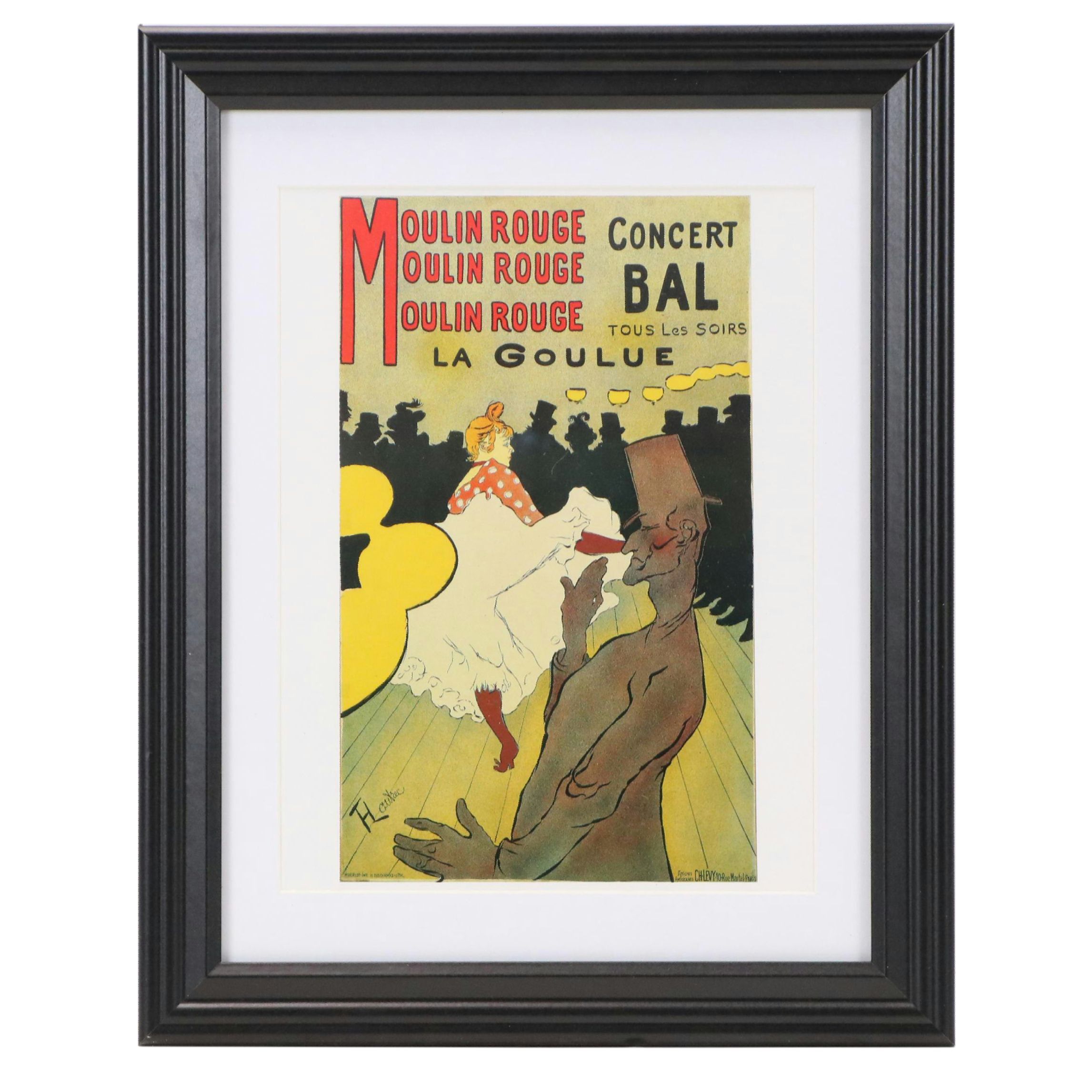 Offset Lithograph After Henri Toulouse-Lautrec "Moulin Rouge: La Goulue"