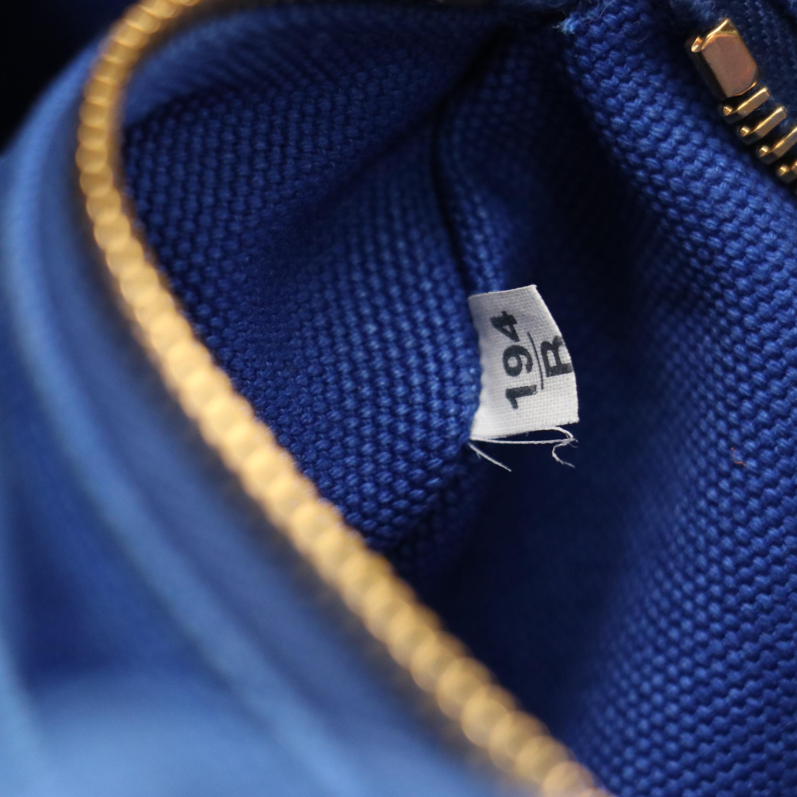 Prada Canapa Logo Canvas Tote in Cobalt Blue