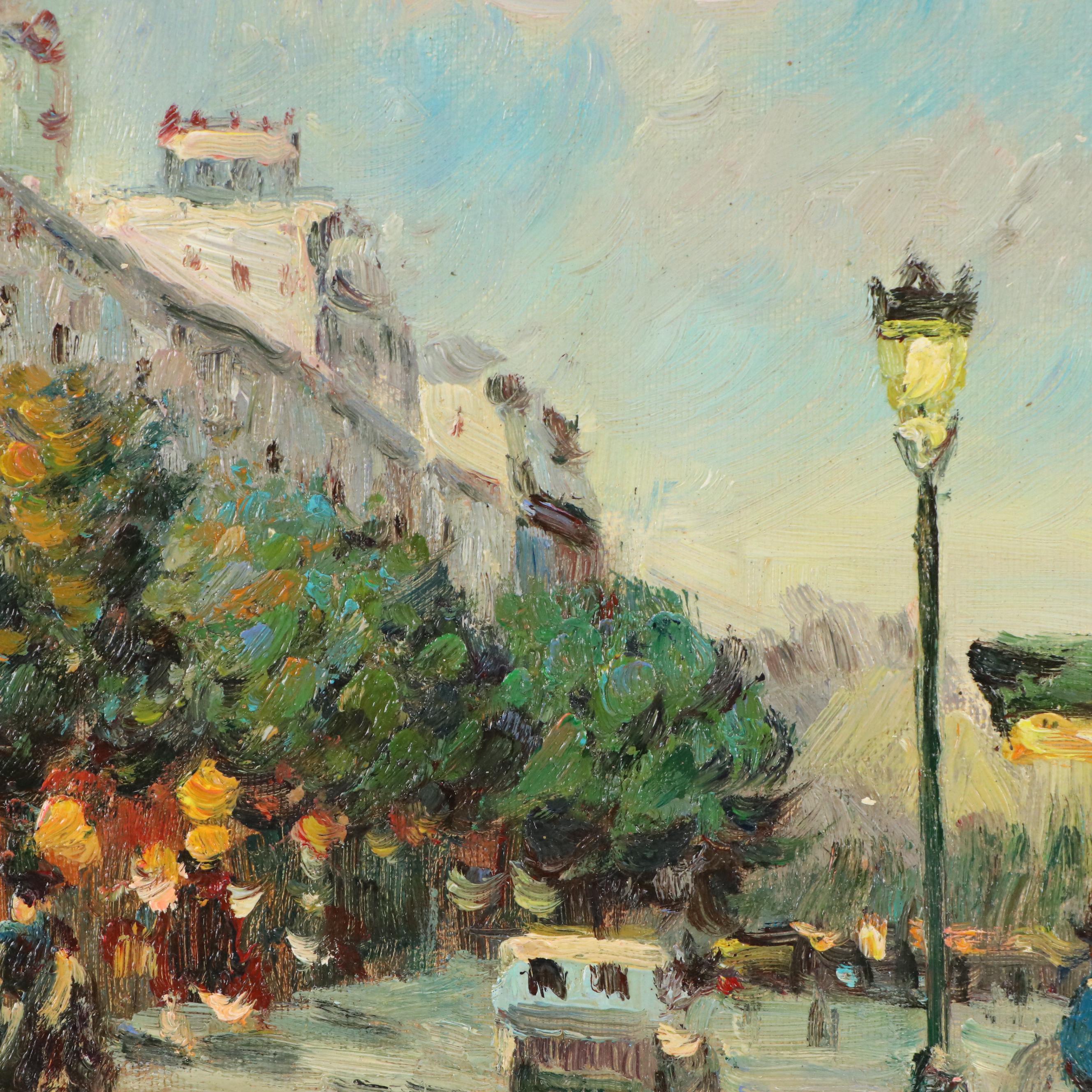 Simmons Parisian Cityscape Oil Painting