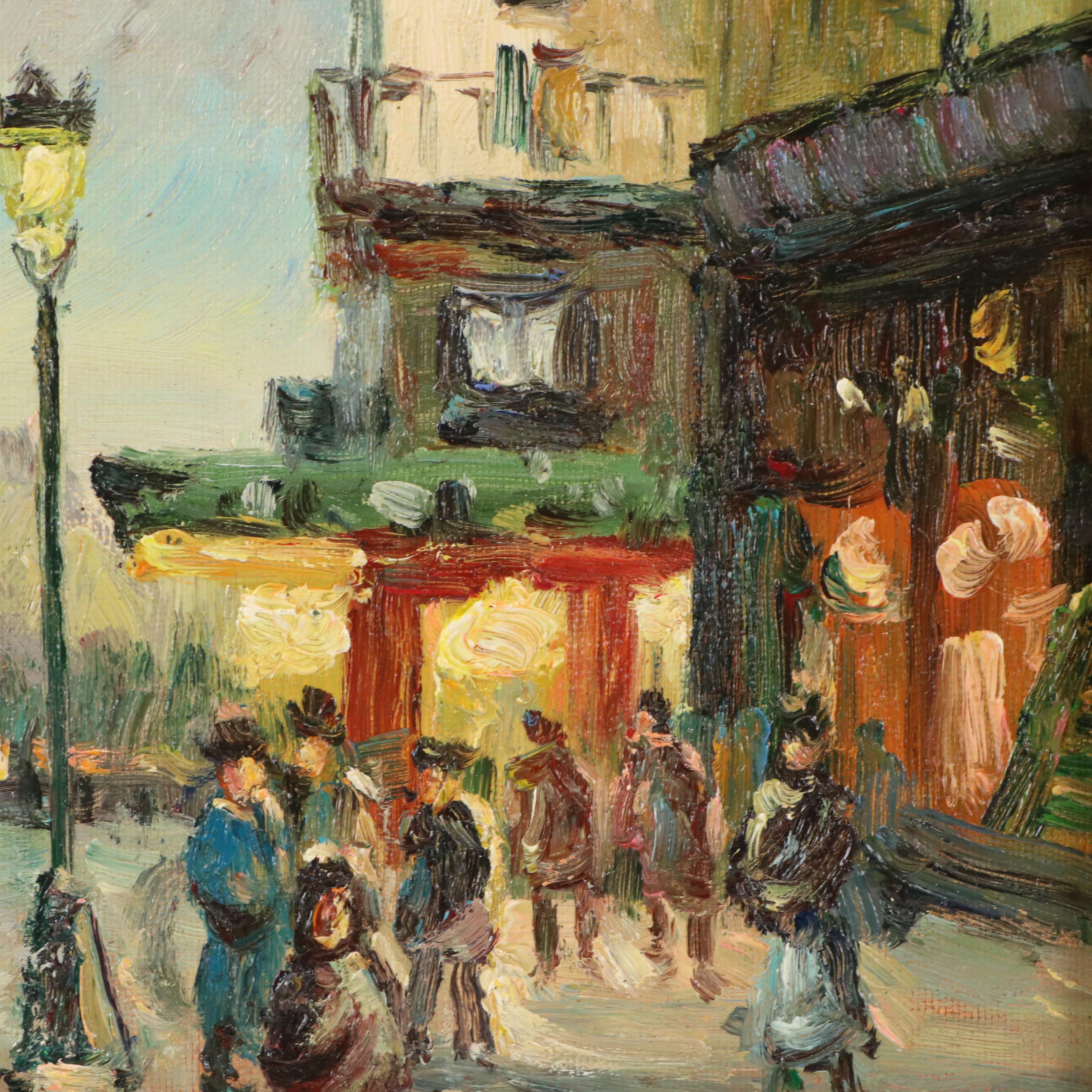 Simmons Parisian Cityscape Oil Painting