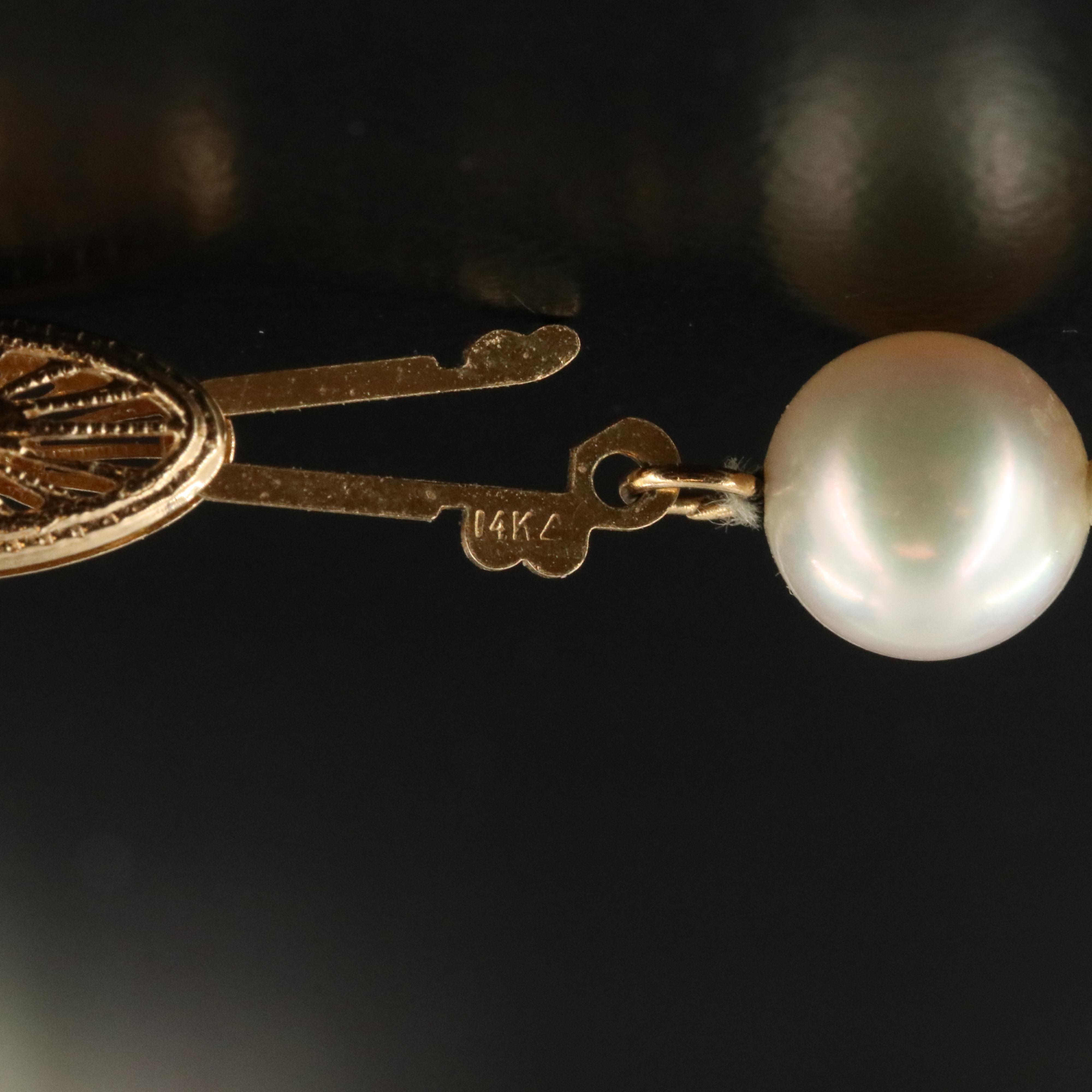 Pearl Necklace with 14K Clasp