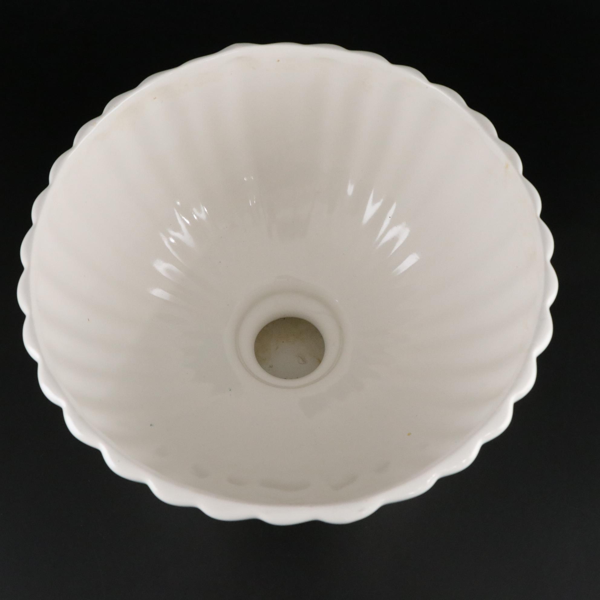 Haeger Porcelain Pedestal Planter with Limoges Basket Handled Creamer and Sugar