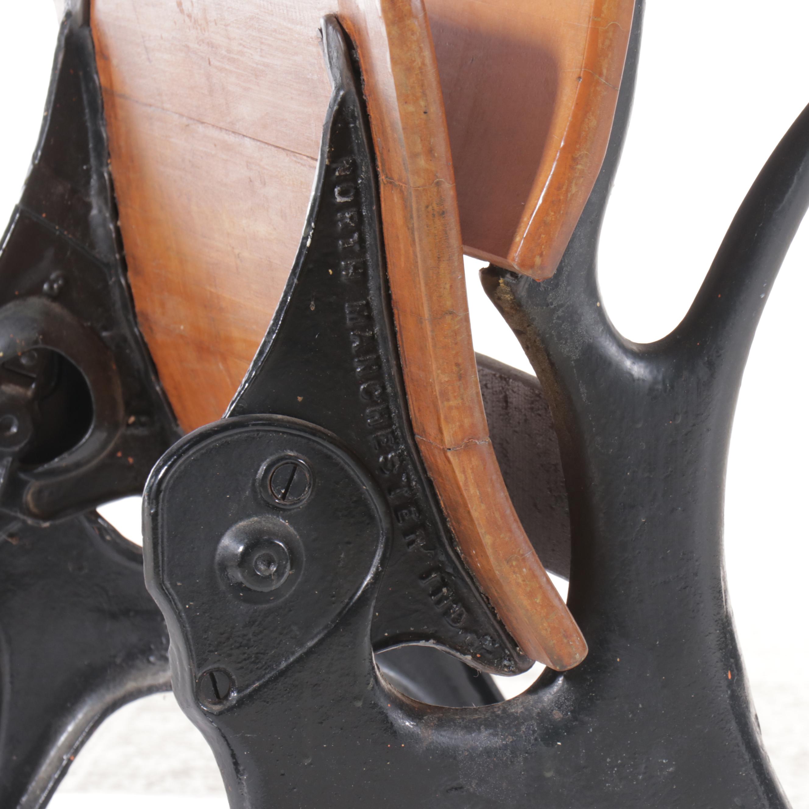 New Peabody Cast Iron and Wood School Desk, 20th Century