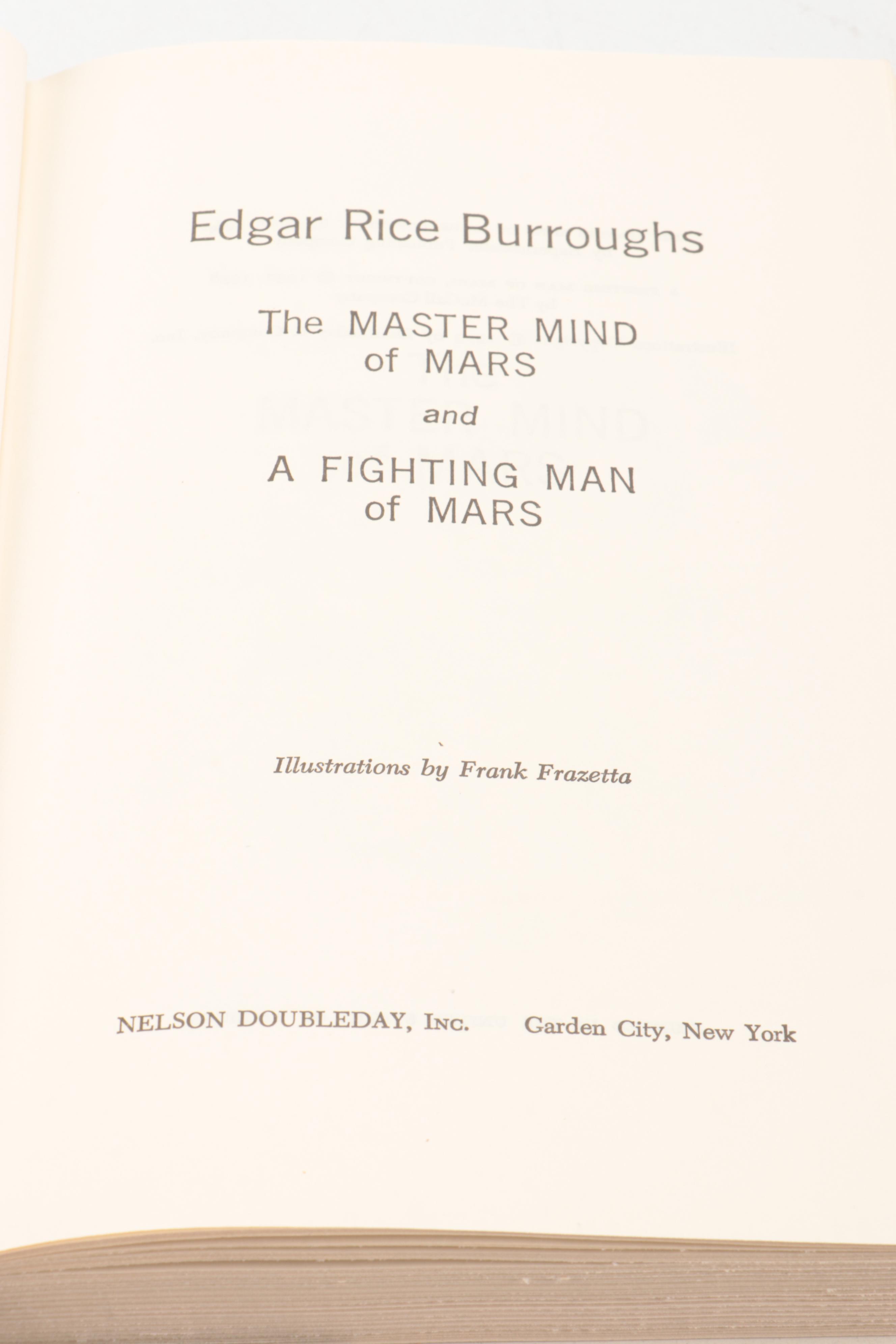 Book Club Edition "A Princess of Mars" and More Books by Edgar Rice Burroughs