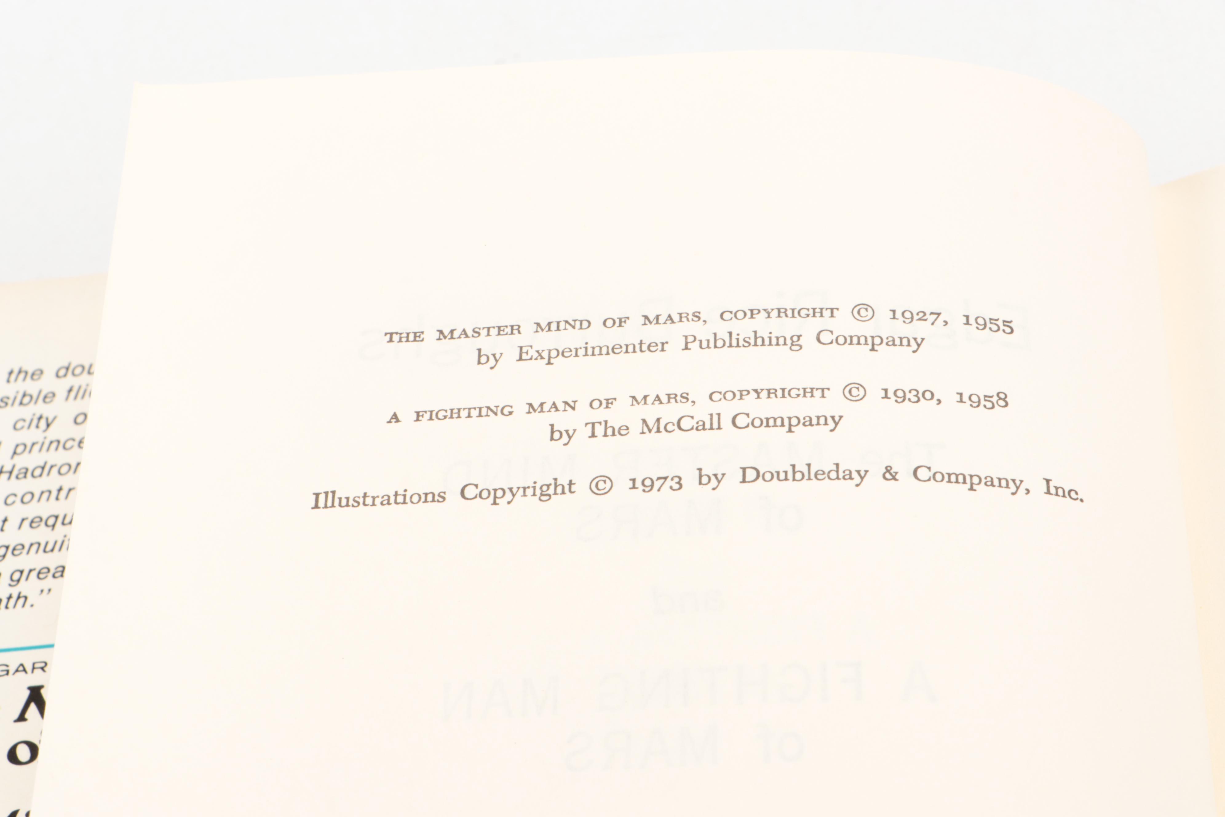 Book Club Edition "A Princess of Mars" and More Books by Edgar Rice Burroughs