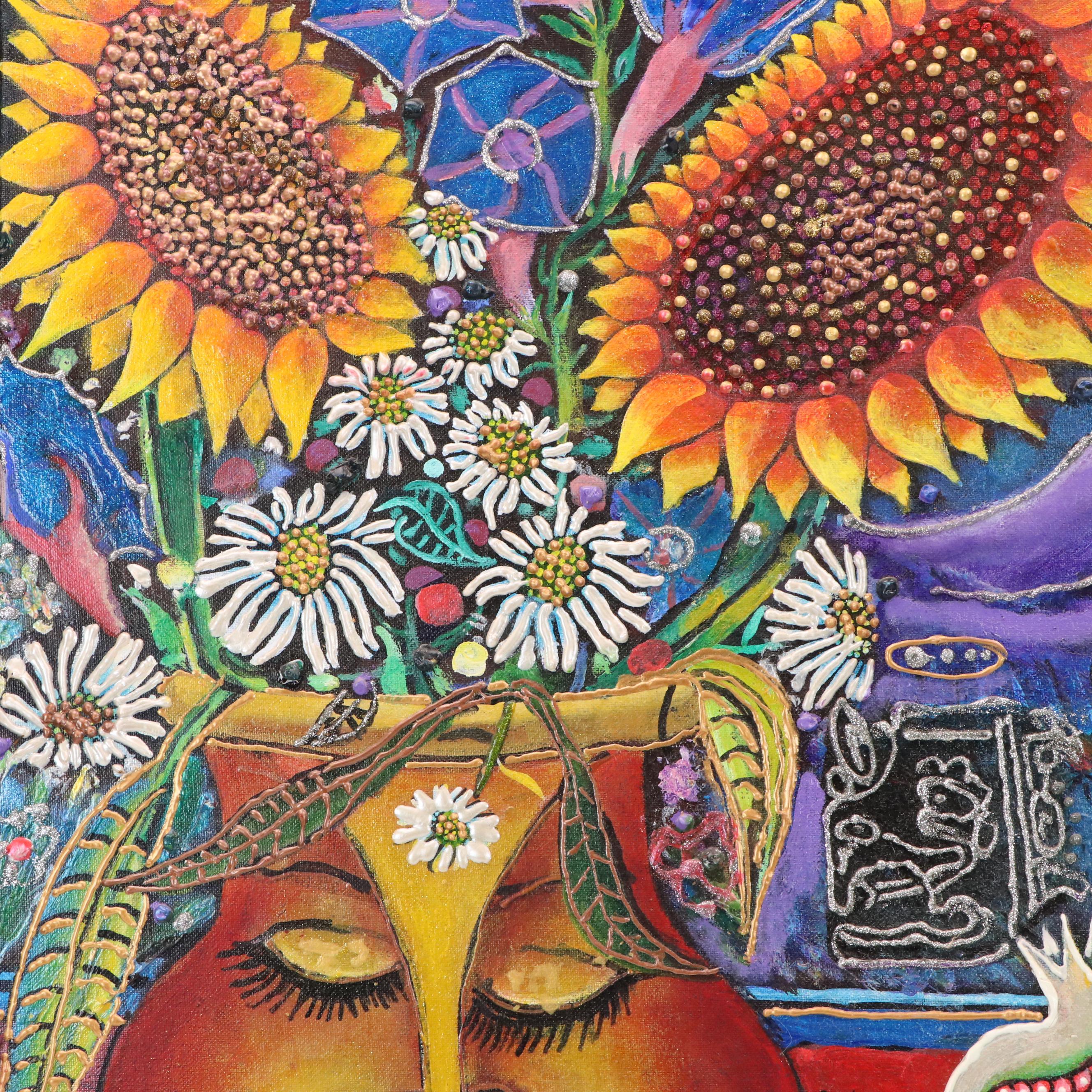 Chubasco Surrealist Mixed Media Painting, 2009