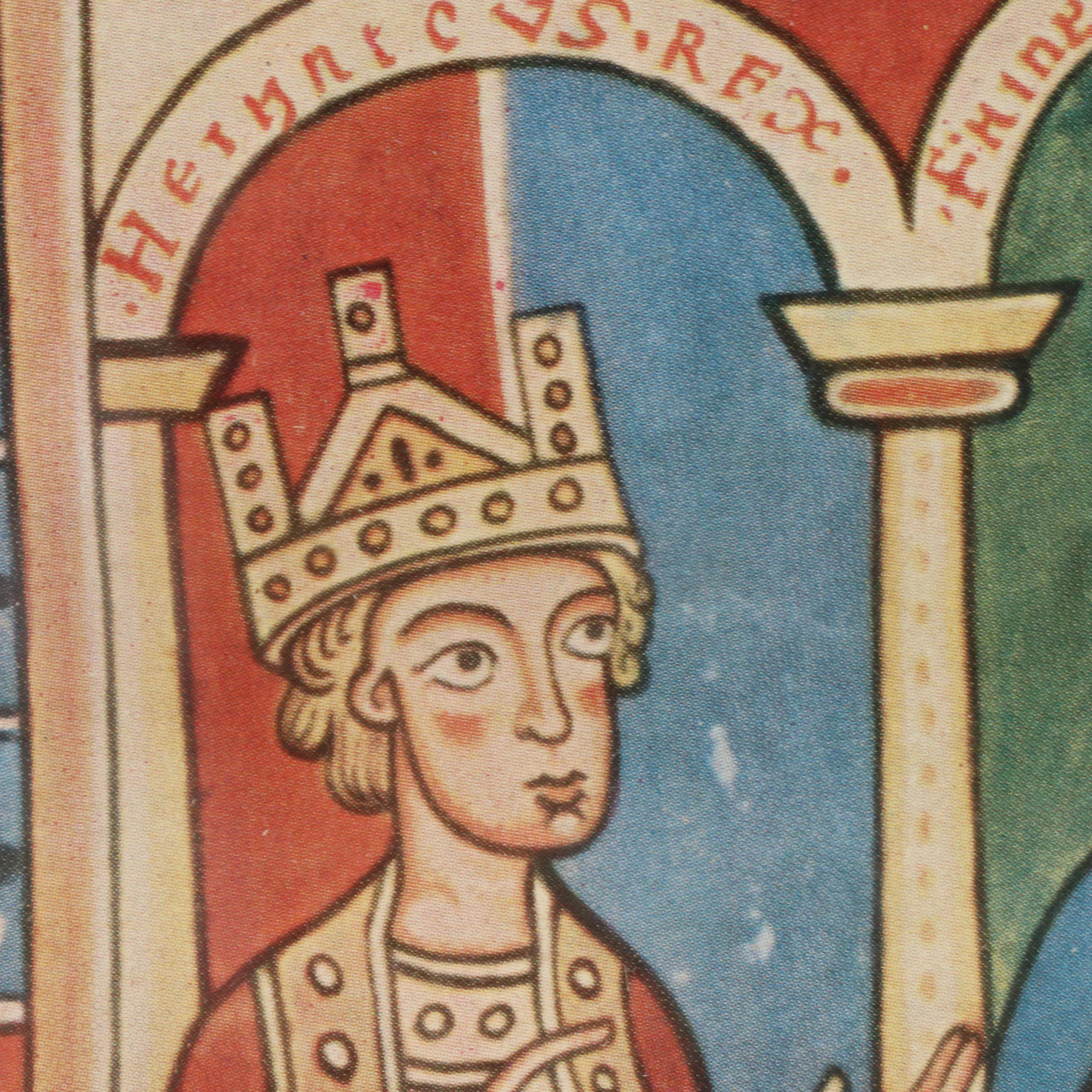 Offset Lithograph of Empereor Barbarossa with His Sons