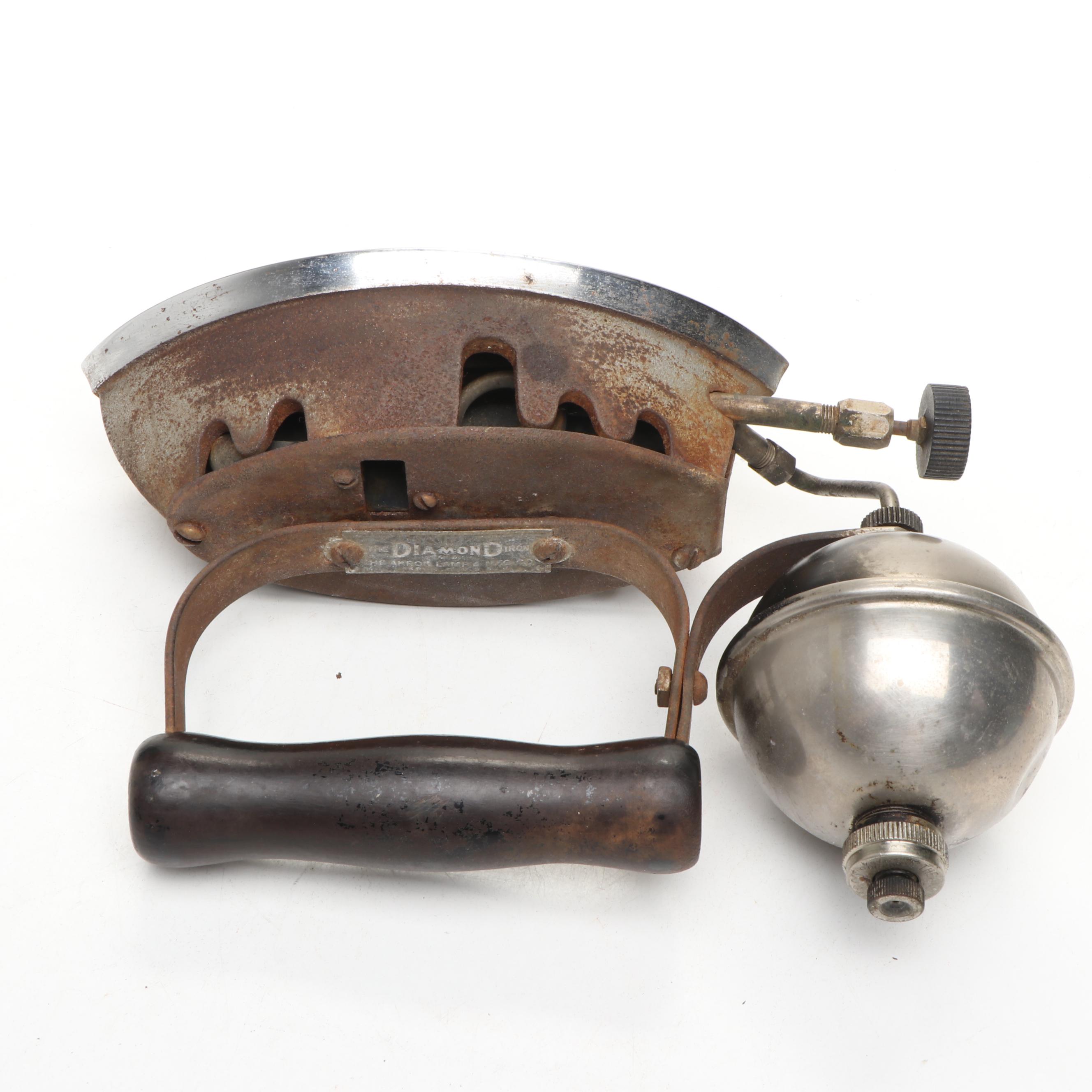 Colebrookdale Iron Co. with Akron Lamp & Mfg. Co. Sad Irons