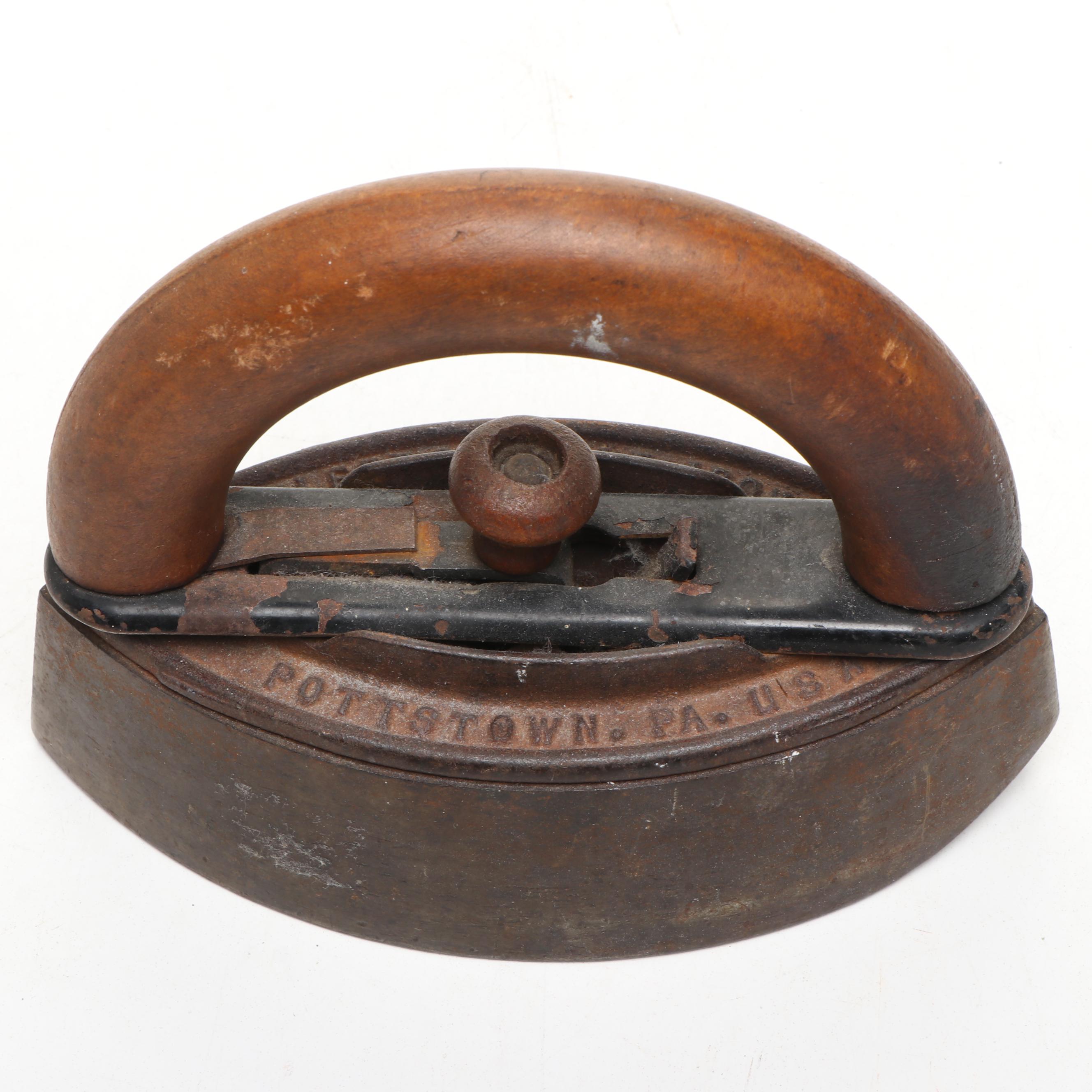 Colebrookdale Iron Co. with Akron Lamp & Mfg. Co. Sad Irons