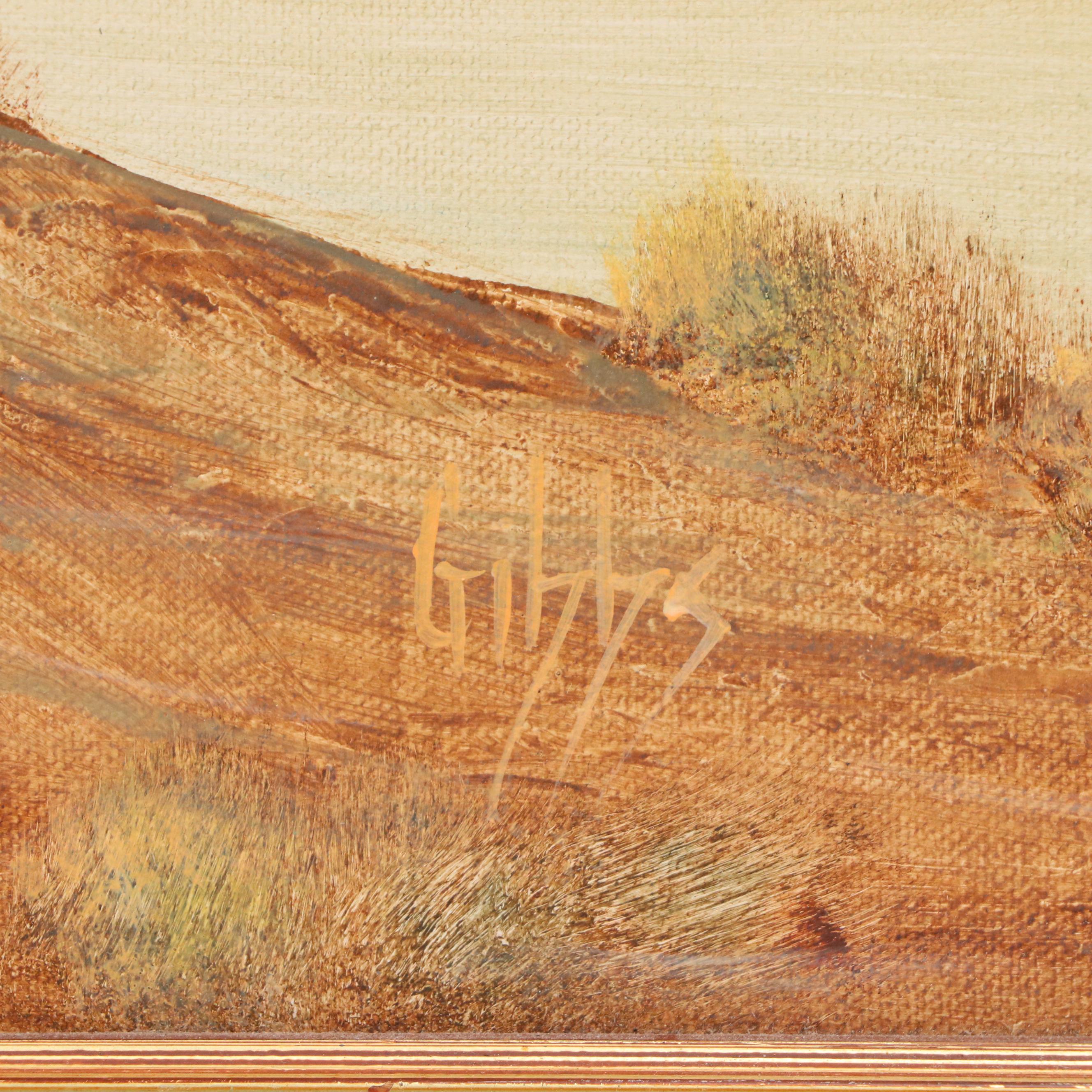 Gibbs Southwest Acrylic Painting with Ancestor Figures