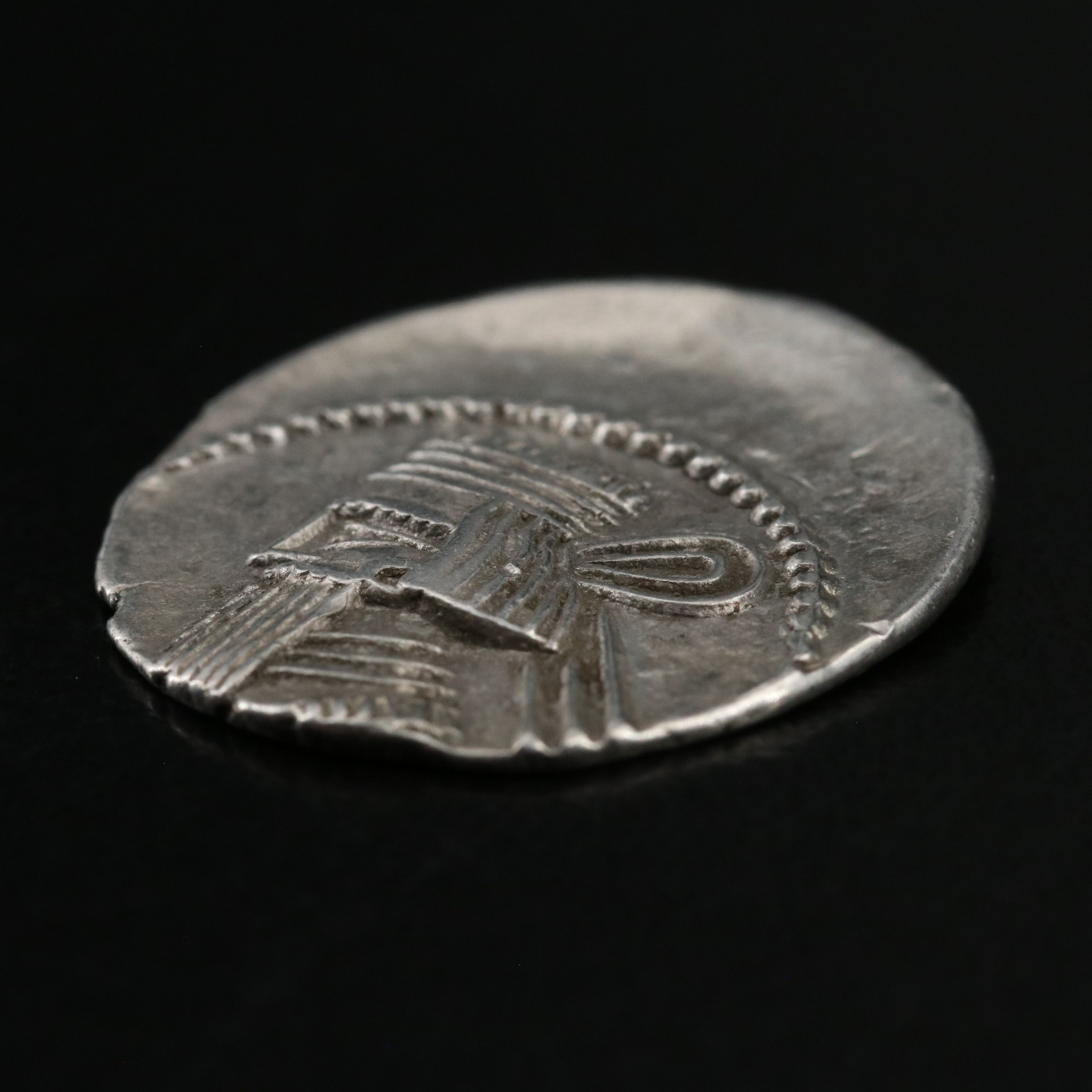 Ancient Parthian AR Drachm Coin of Artabanos IV, ca. 30 A.D.