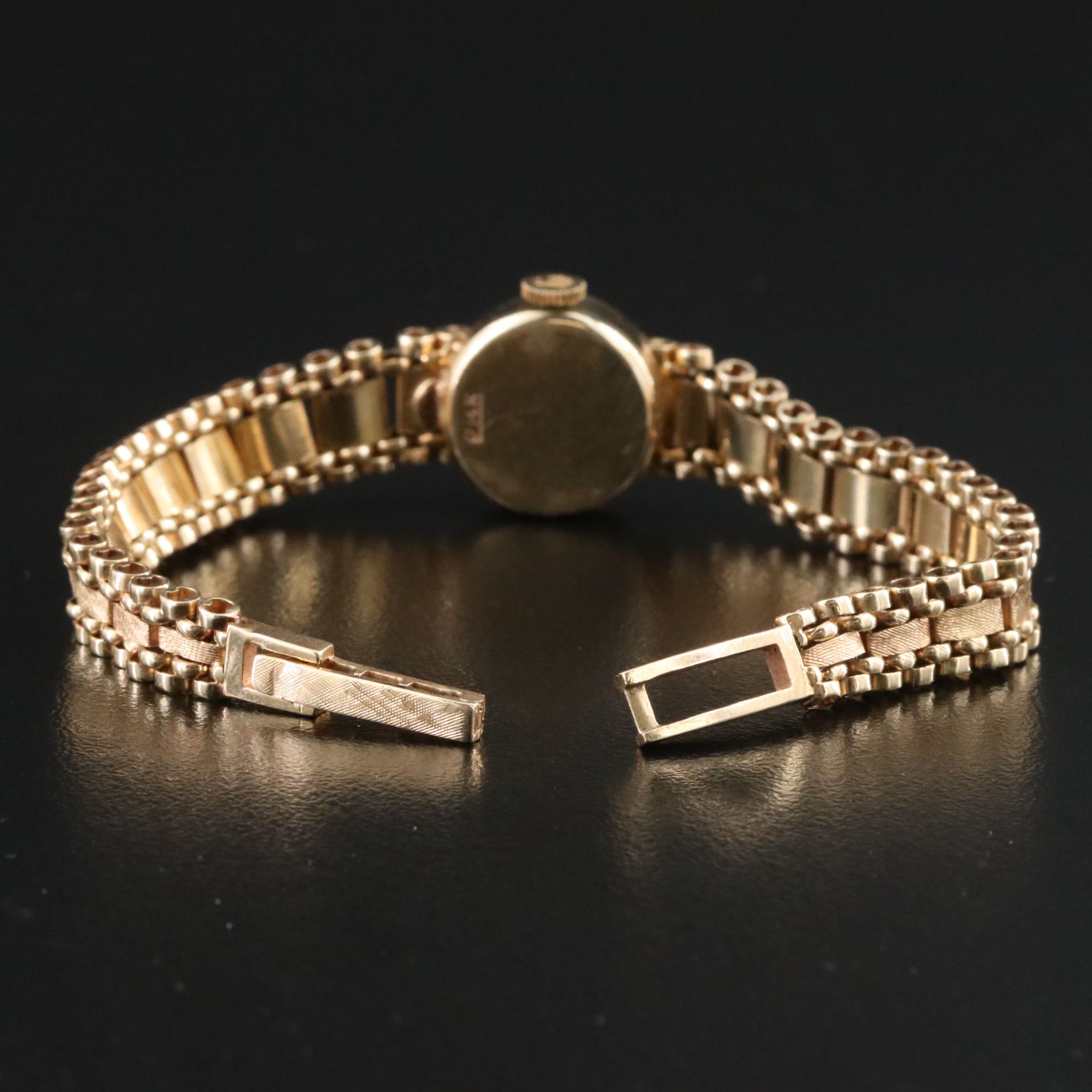 14K Rolex Custom Band Manual Wind Watch