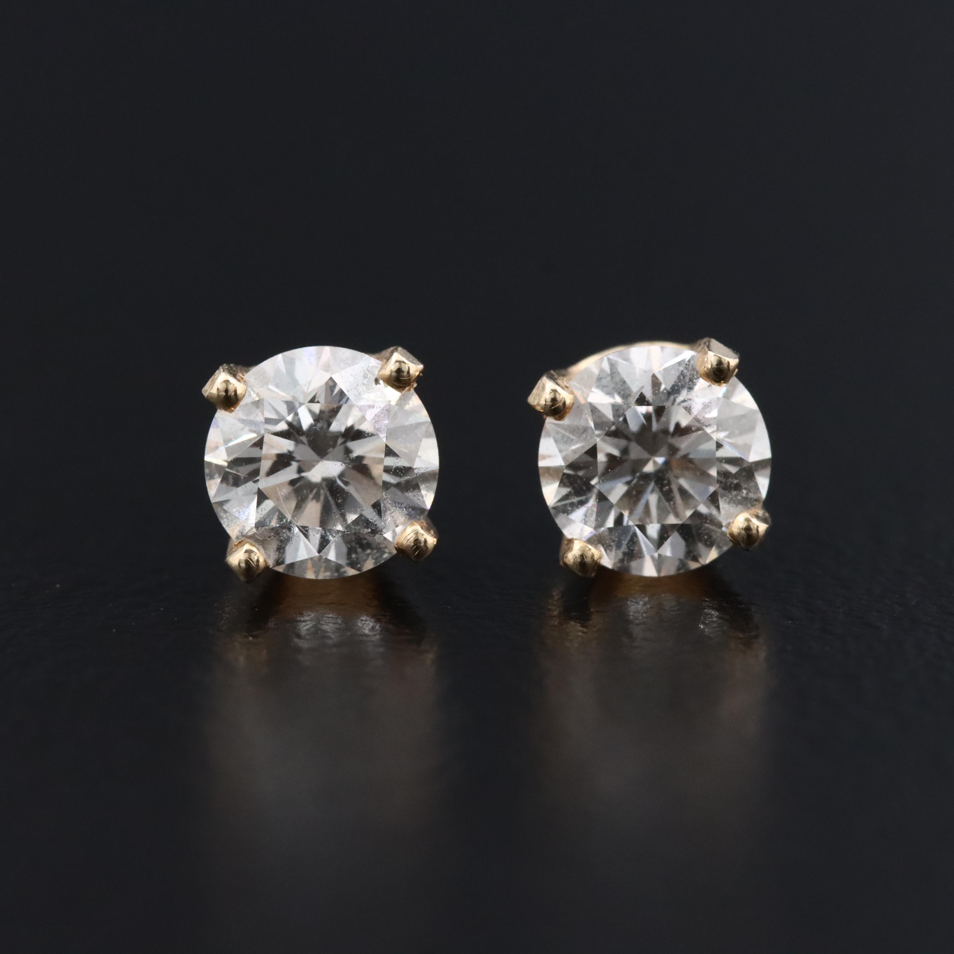10K 0.97 CTW Diamond Earrings