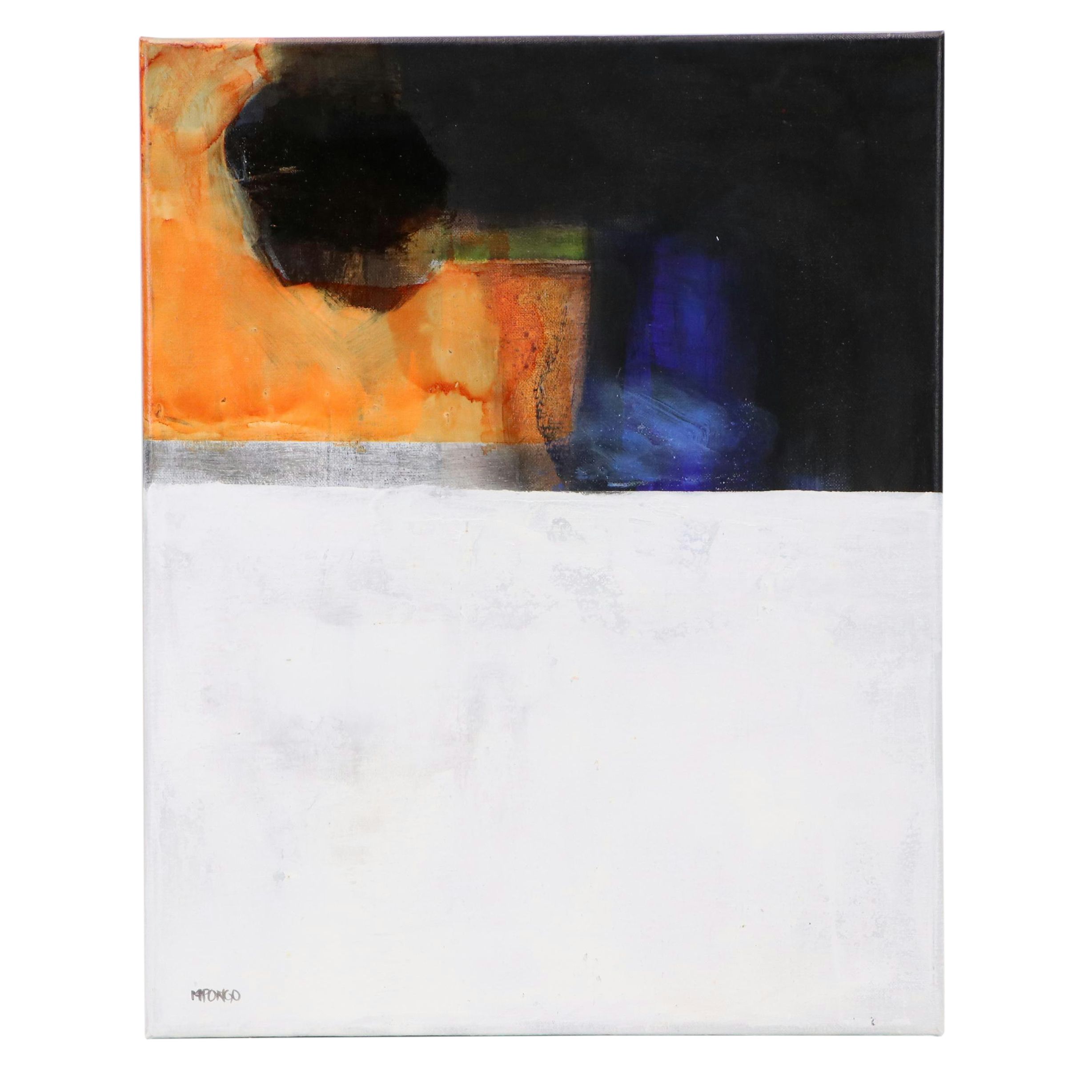 Milagros Pongo Abstract Mixed Media Painting, 21st Century