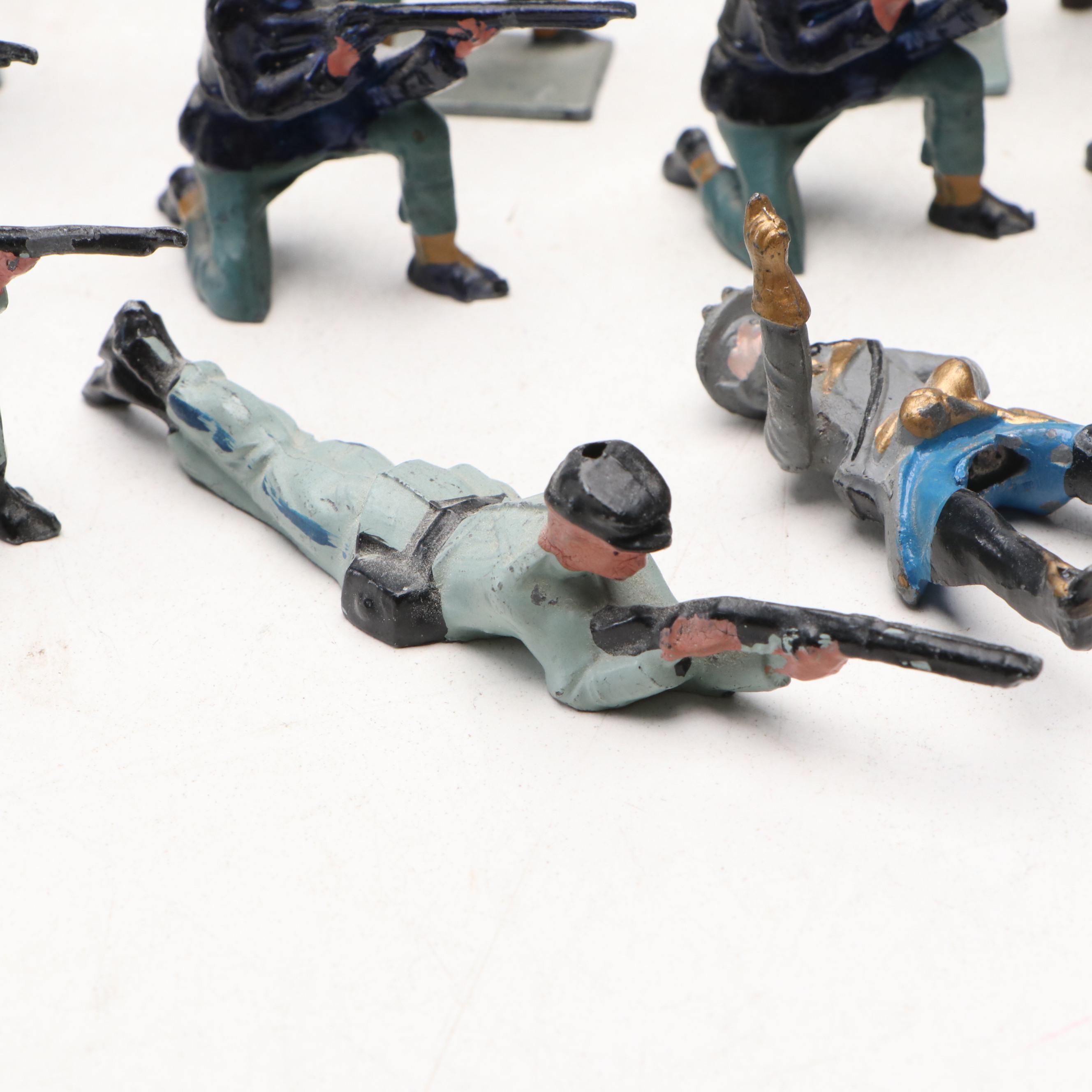 John Hill Co. Lead Toy Civil War Soldiers, Cannons and Horses