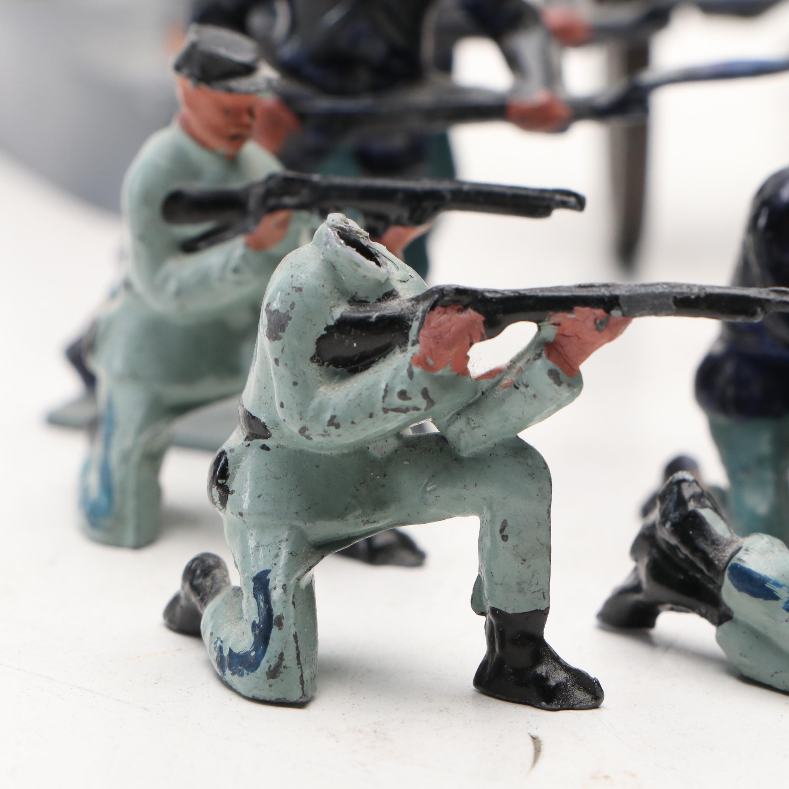 John Hill Co. Lead Toy Civil War Soldiers, Cannons and Horses