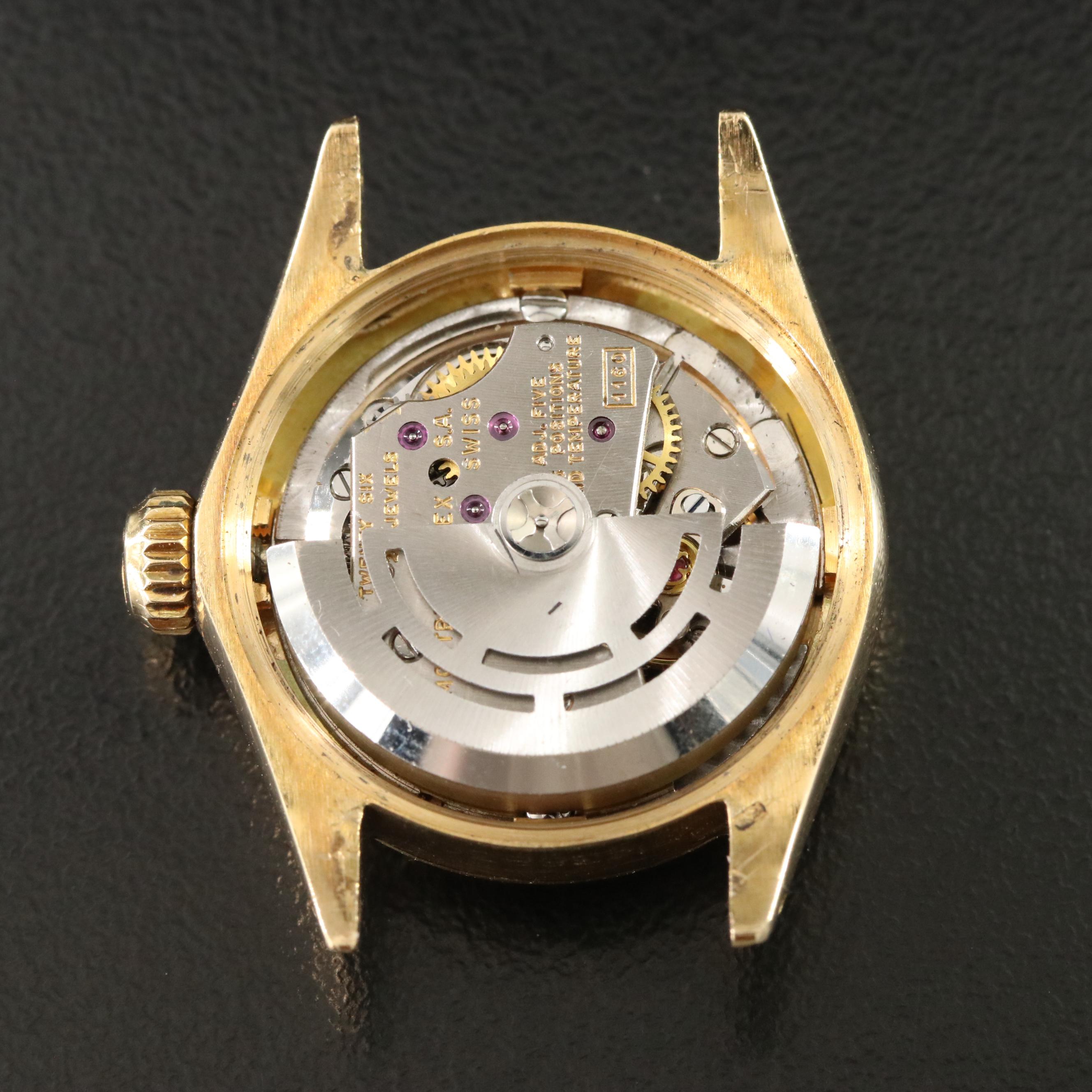 Rolex Oyster Perpetual Zephyr 6615 18K Gold Vintage Watch c.1966