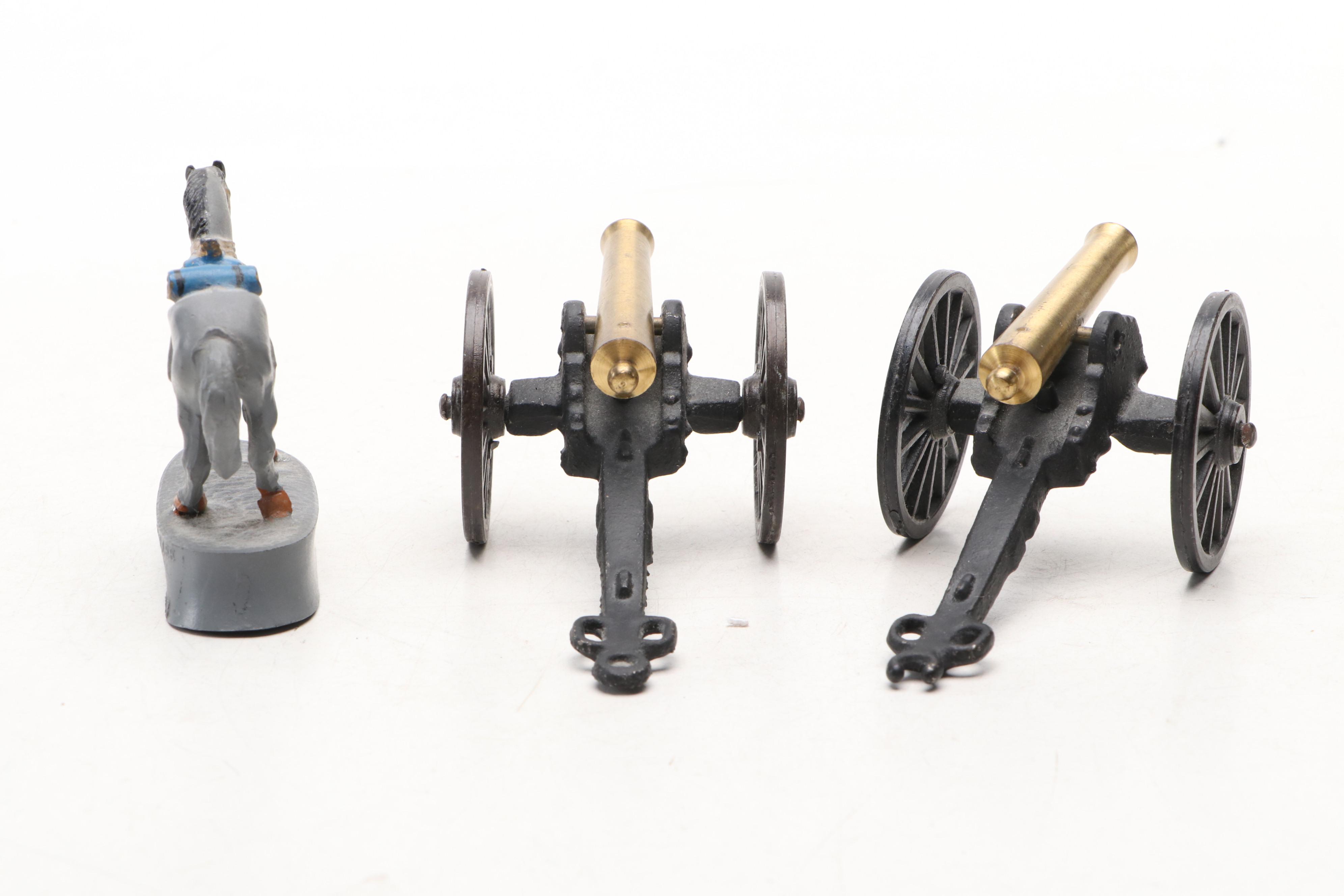 John Hill Co. Lead Toy Civil War Soldiers, Cannons and Horses