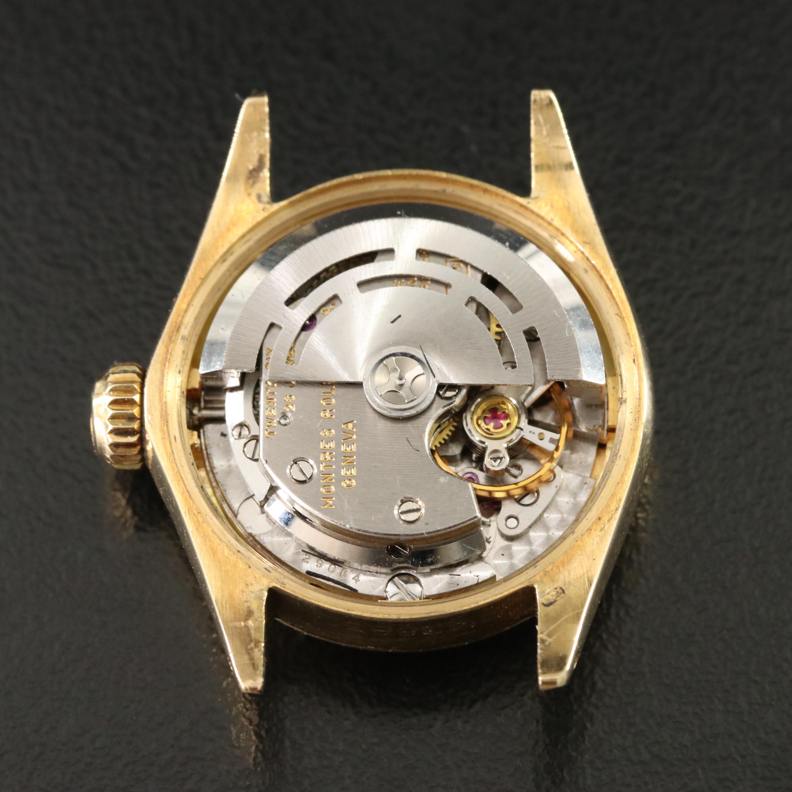 Rolex Oyster Perpetual Zephyr 6615 18K Gold Vintage Watch c.1966