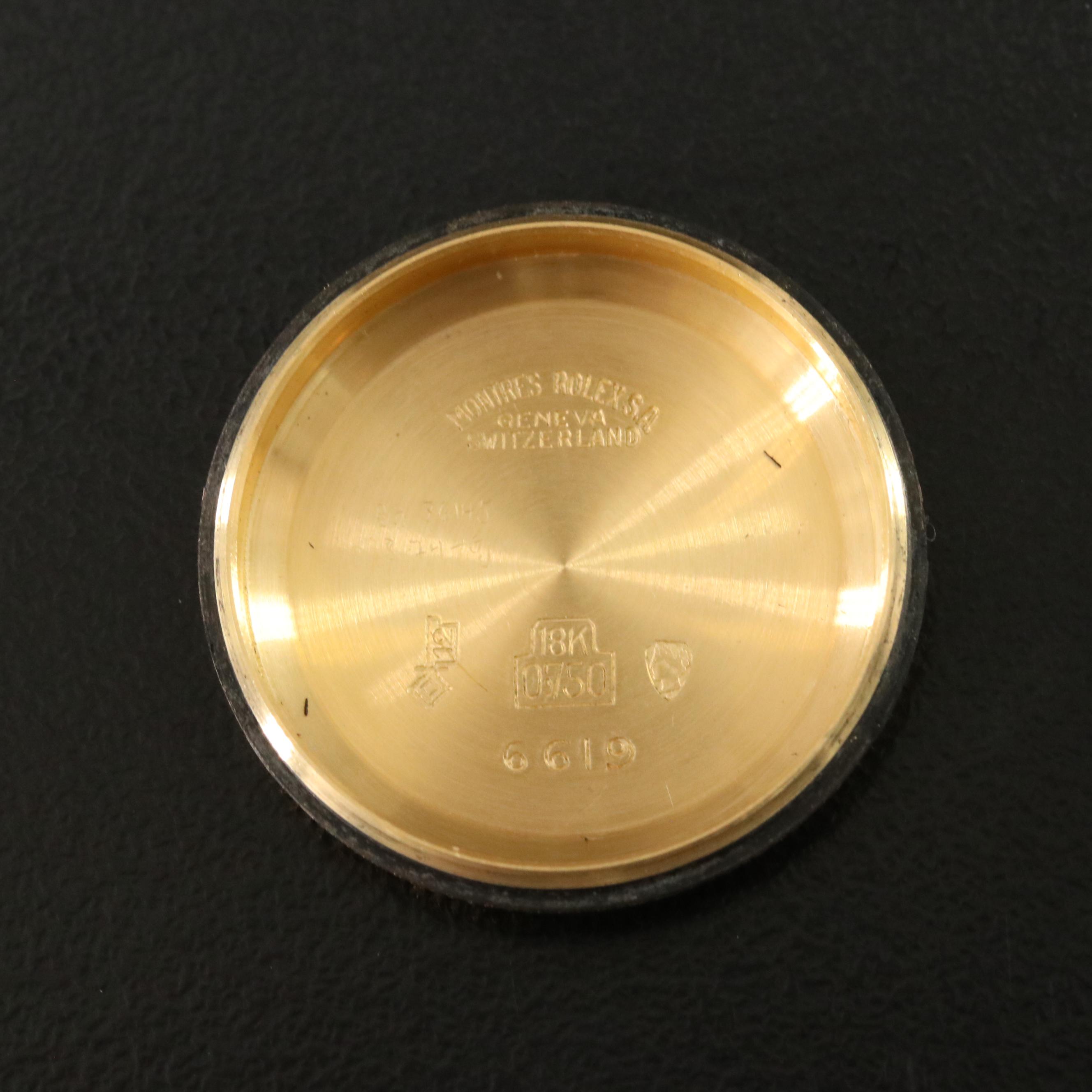 Rolex Oyster Perpetual Zephyr 6615 18K Gold Vintage Watch c.1966