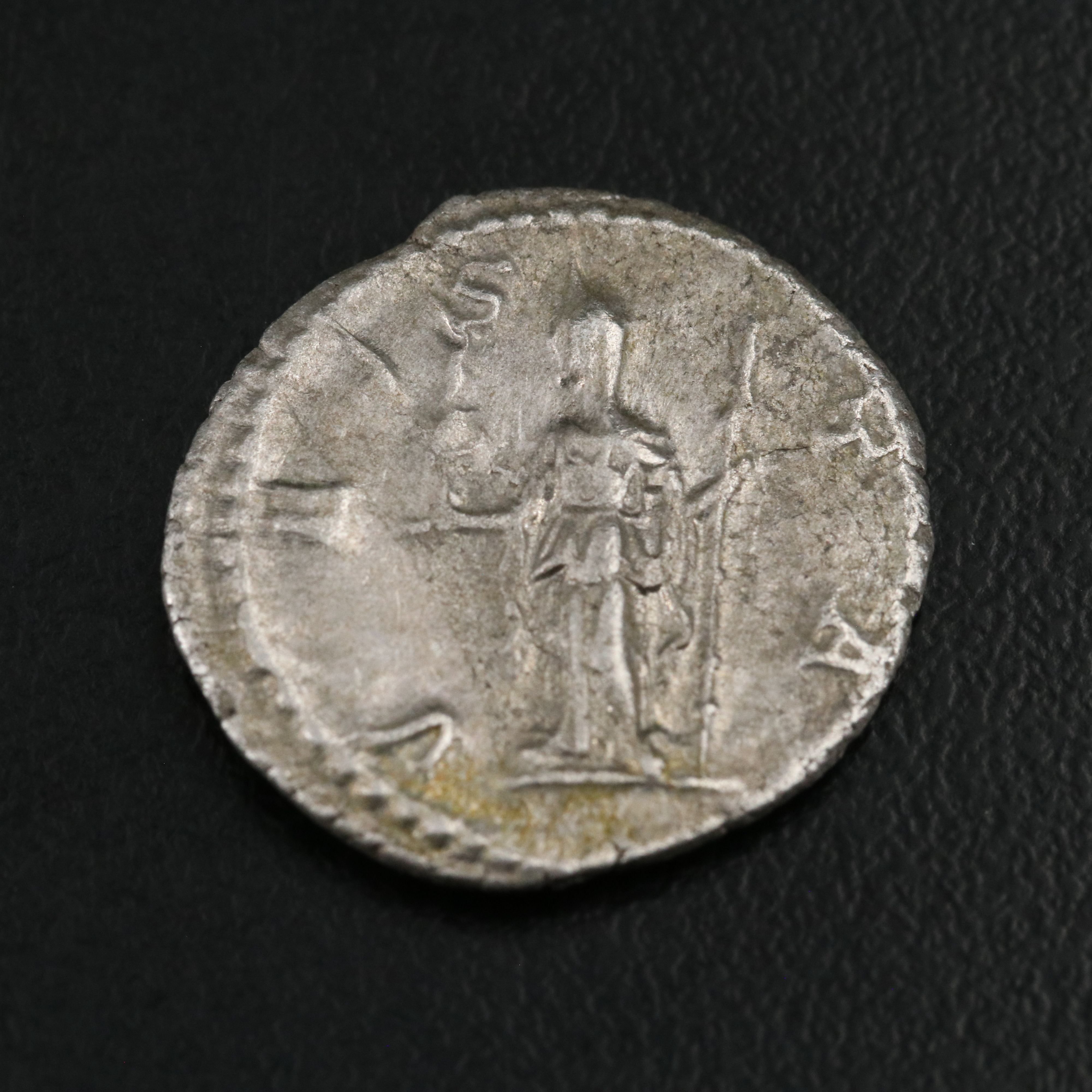 Ancient Roman Imperial AR Denarius Coin of Julia Mamaea, ca. 232 A.D.