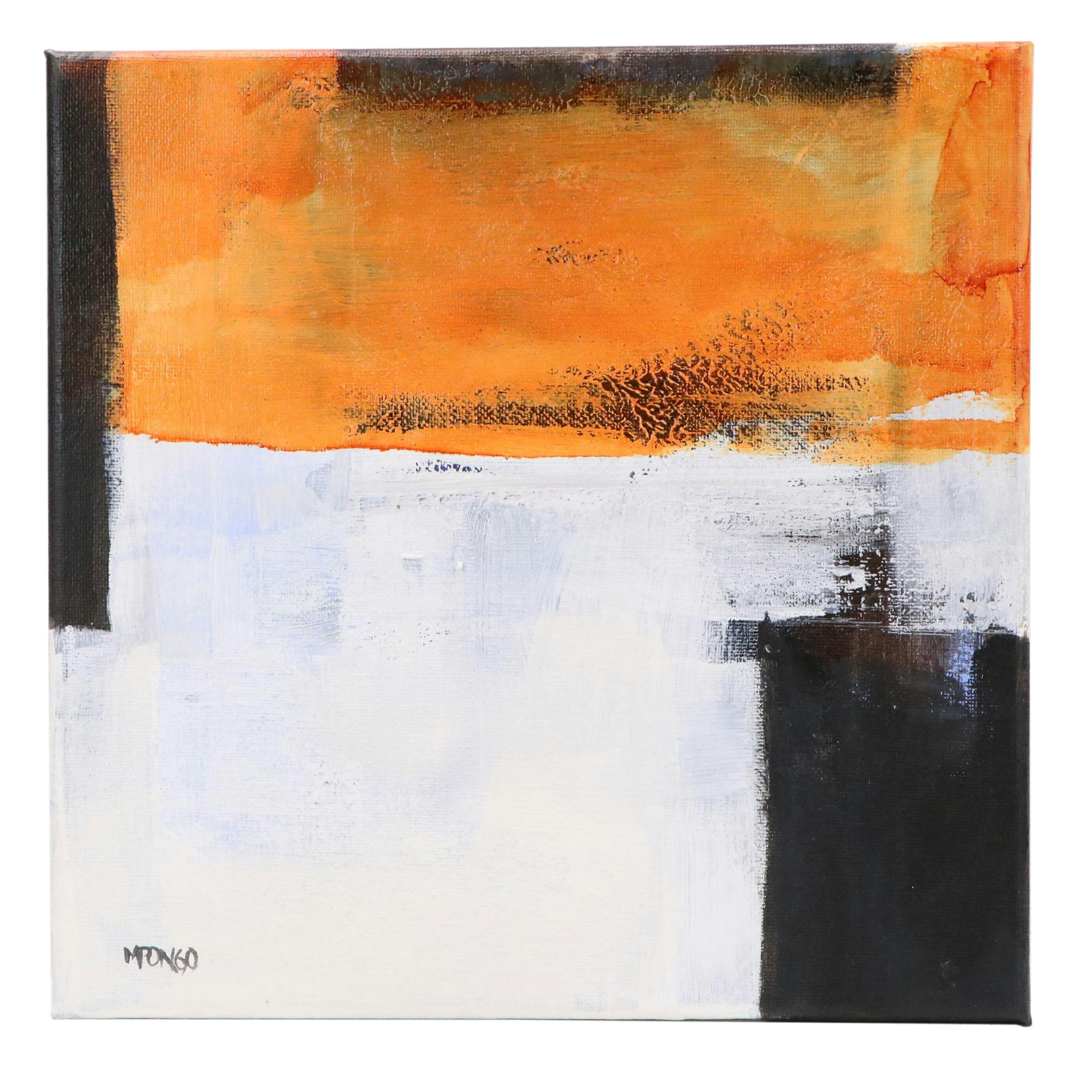 Milagros Pongo Abstract Mixed Media Painting, 21st Century