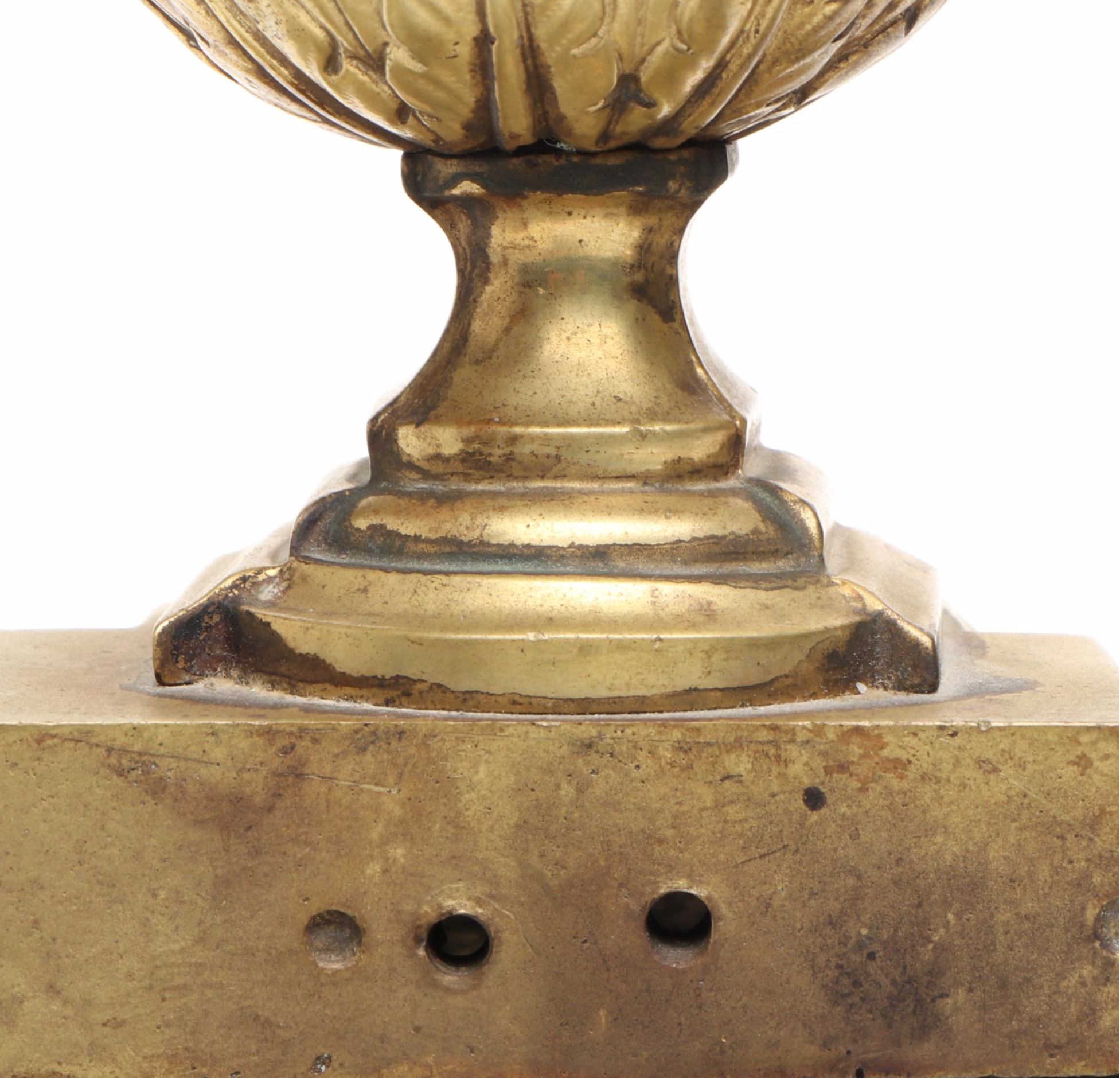 Louis XVI Style Brass Andiron Standards