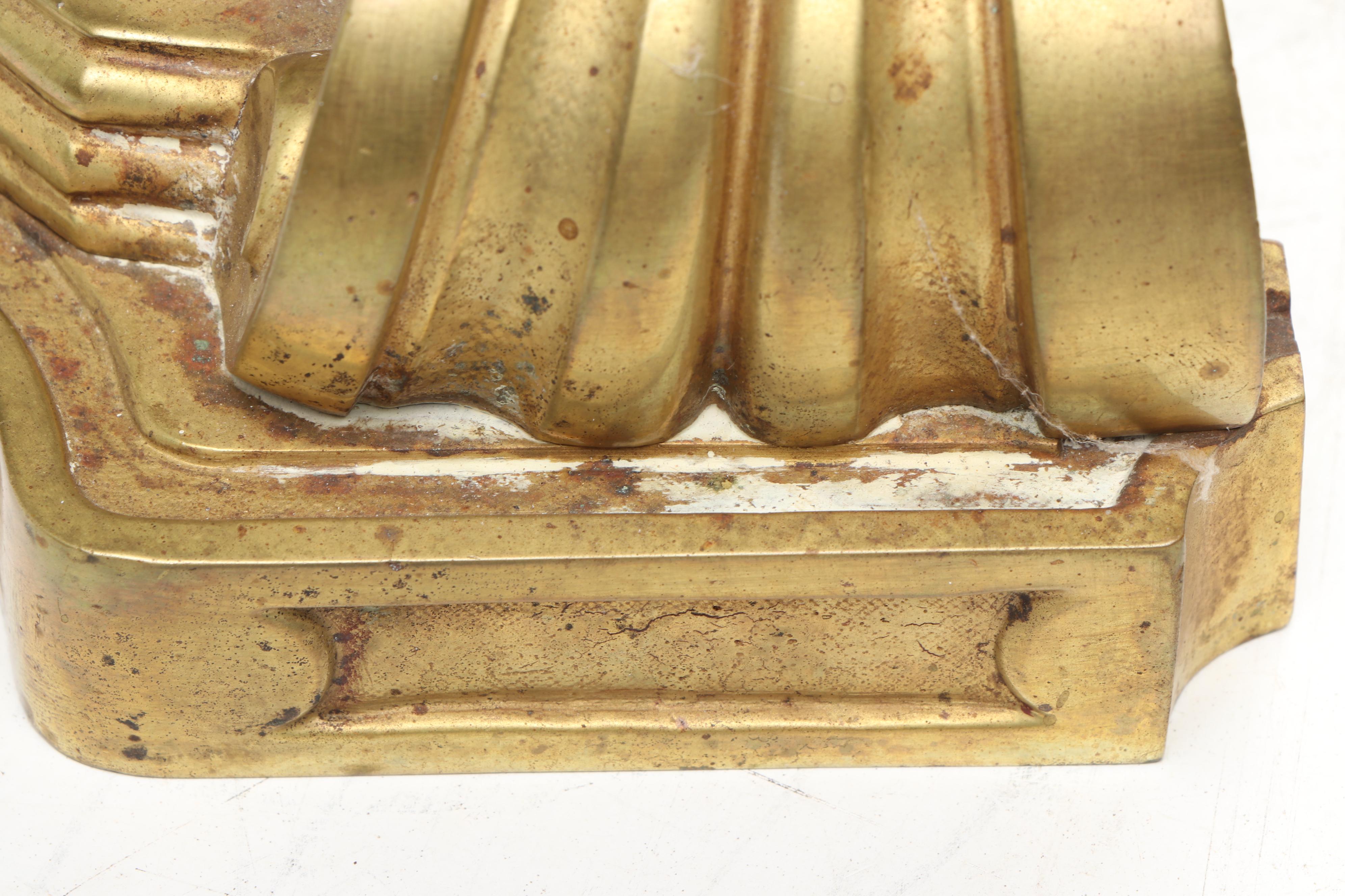 Louis XVI Style Brass Andiron Standards