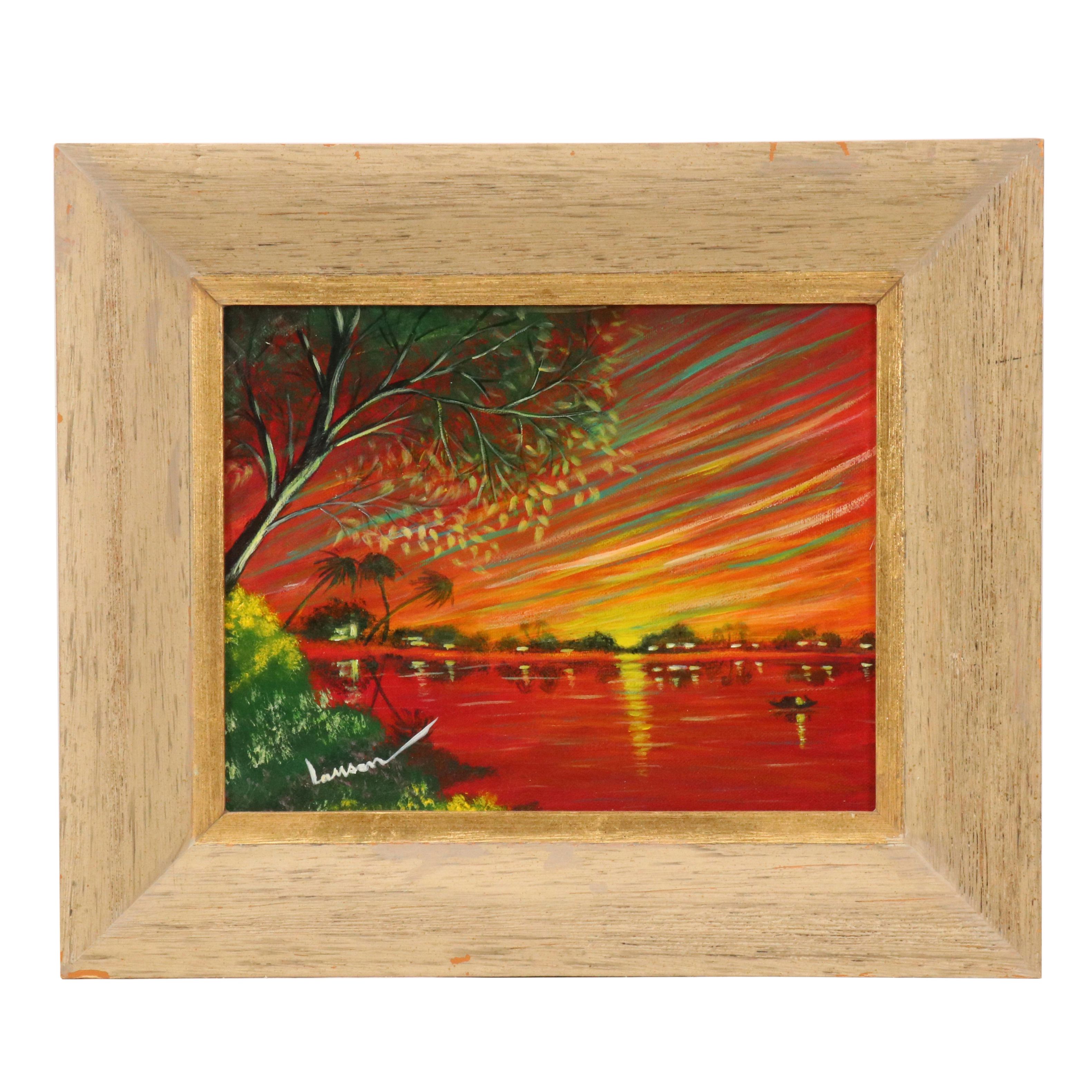 Lanson Sunset Acrylic Painting