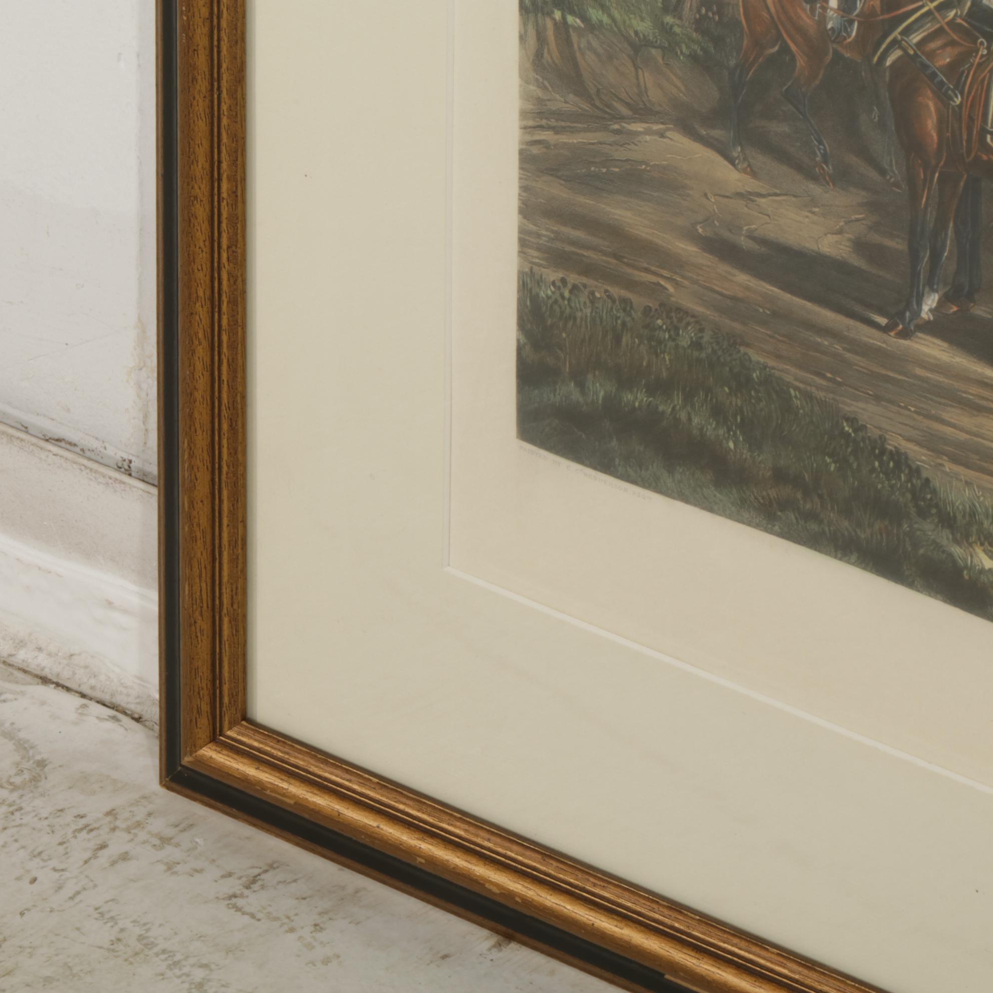 John Harris III "Changing Horses" Aquatint After C.C.Henderson, 1842