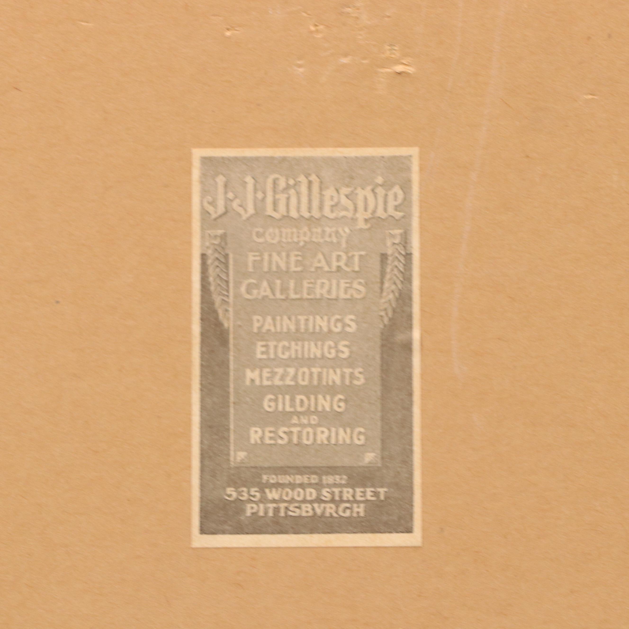 Hans Figura Landscape Etching on Fabric