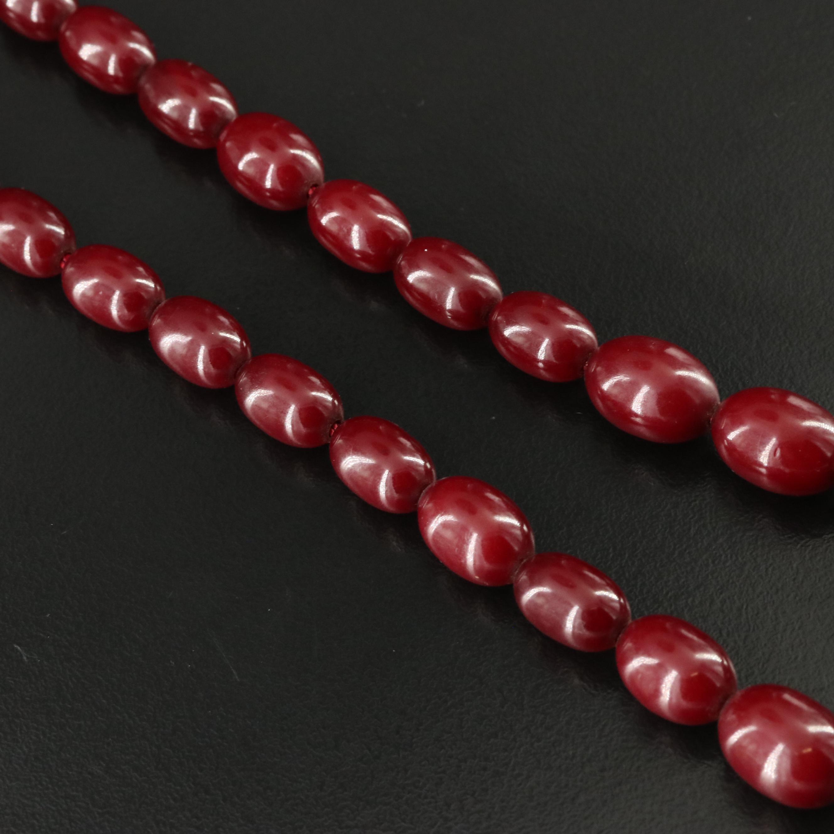 Vintage Graduated Mahogany Bakelite Necklace