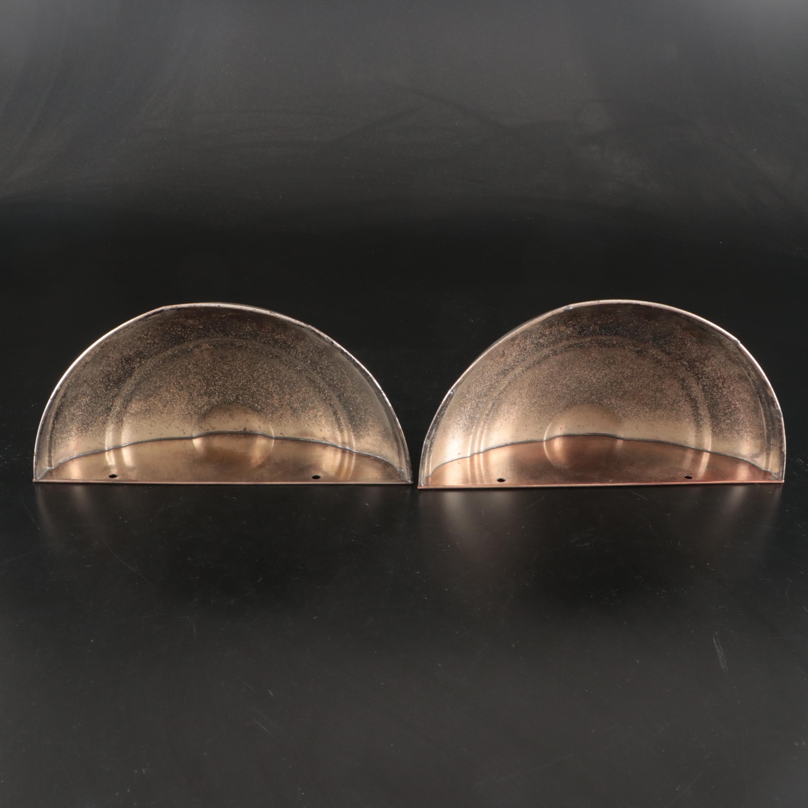 English Silver Plate Dinner Cloche Repurposed Wall Pockets