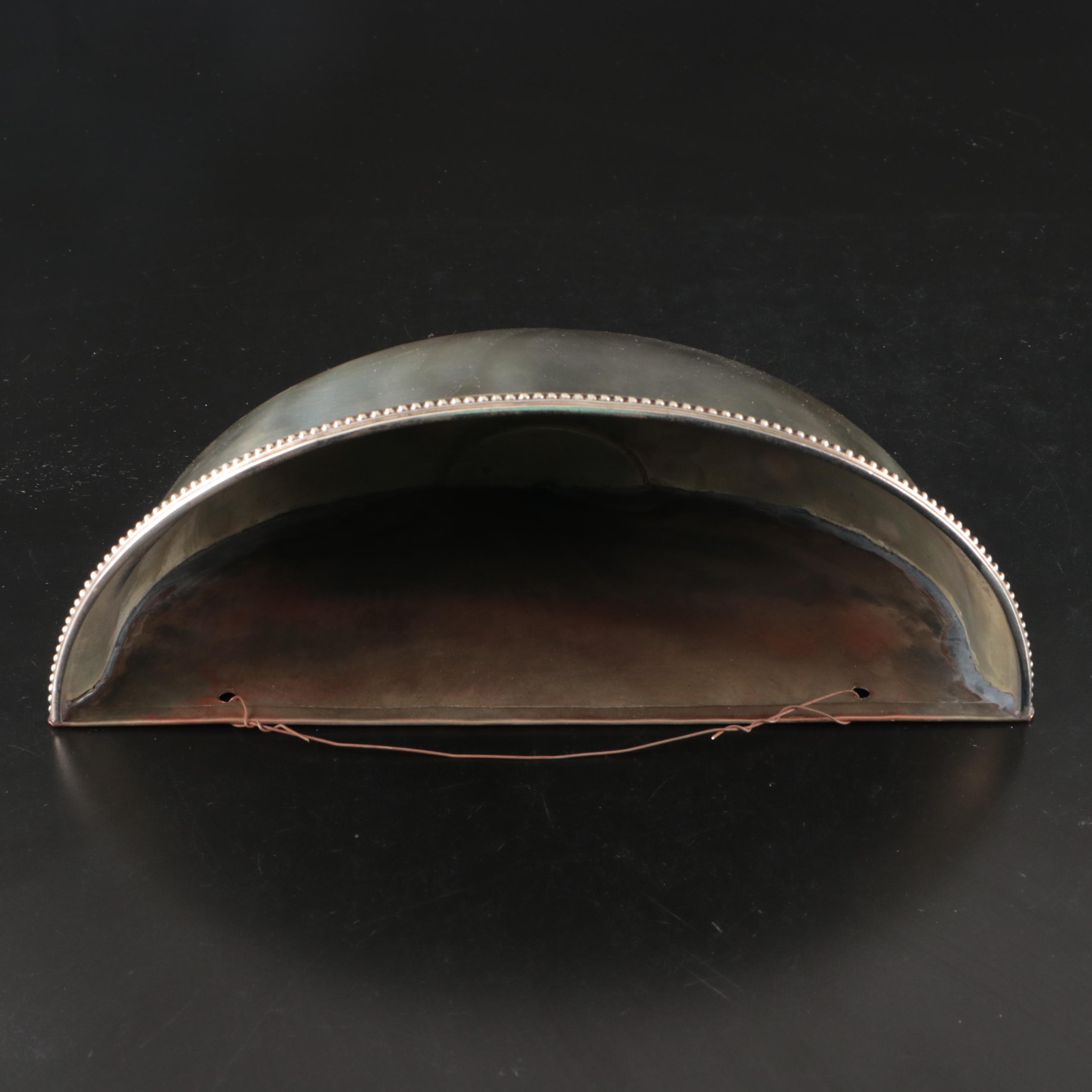 English Silver Plate Dinner Cloche Repurposed Wall Pockets