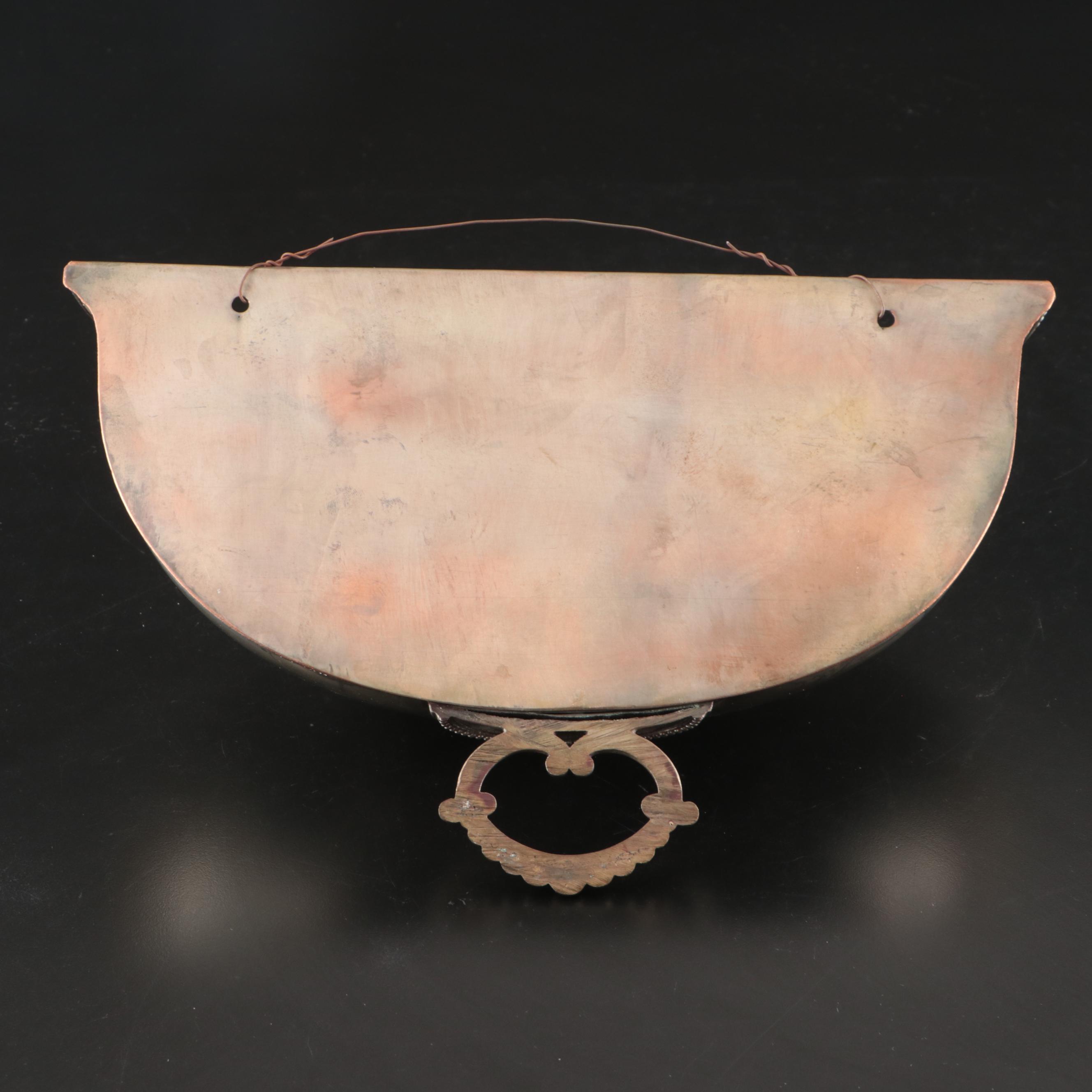 English Silver Plate Dinner Cloche Repurposed Wall Pockets