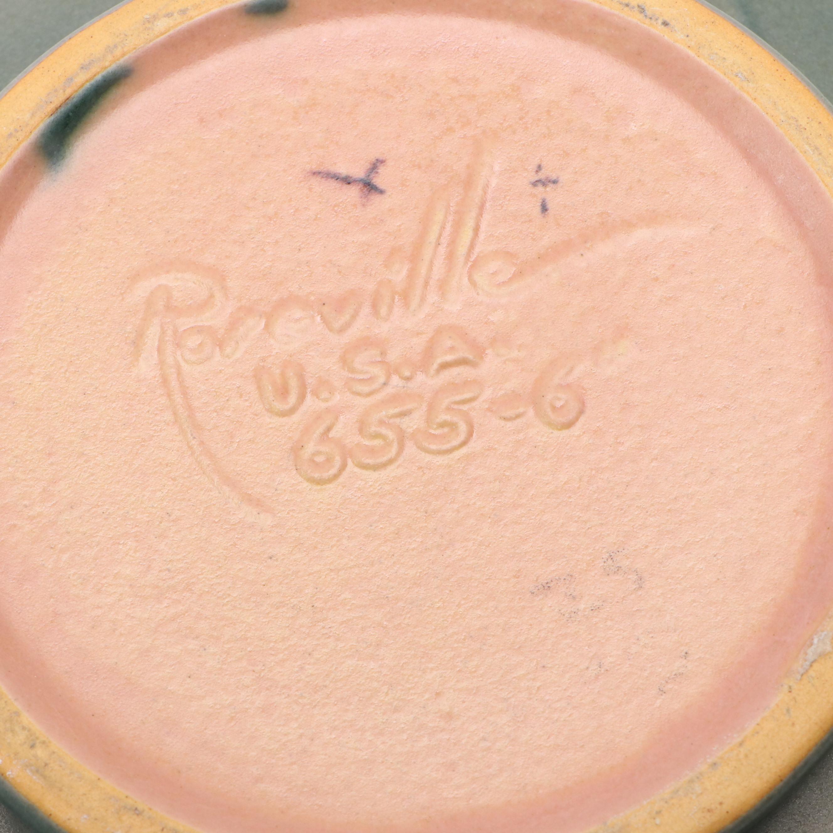 Roseville Pottery "Columbine" Jardinière with Other Planter, Mid-20th Century