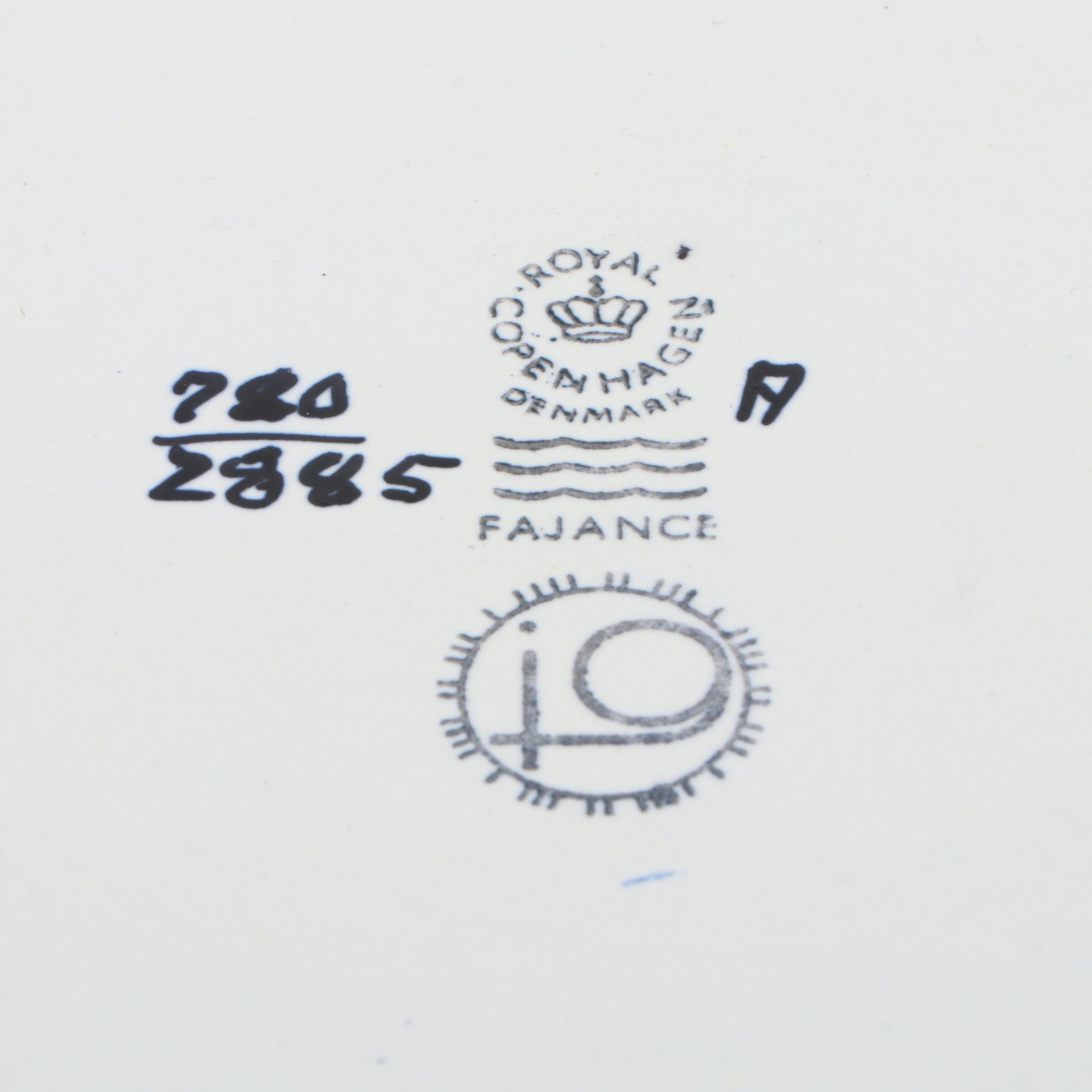 Royal Copenhagen "Faience" Porcelain Dish  Designed by Johanne Gerber