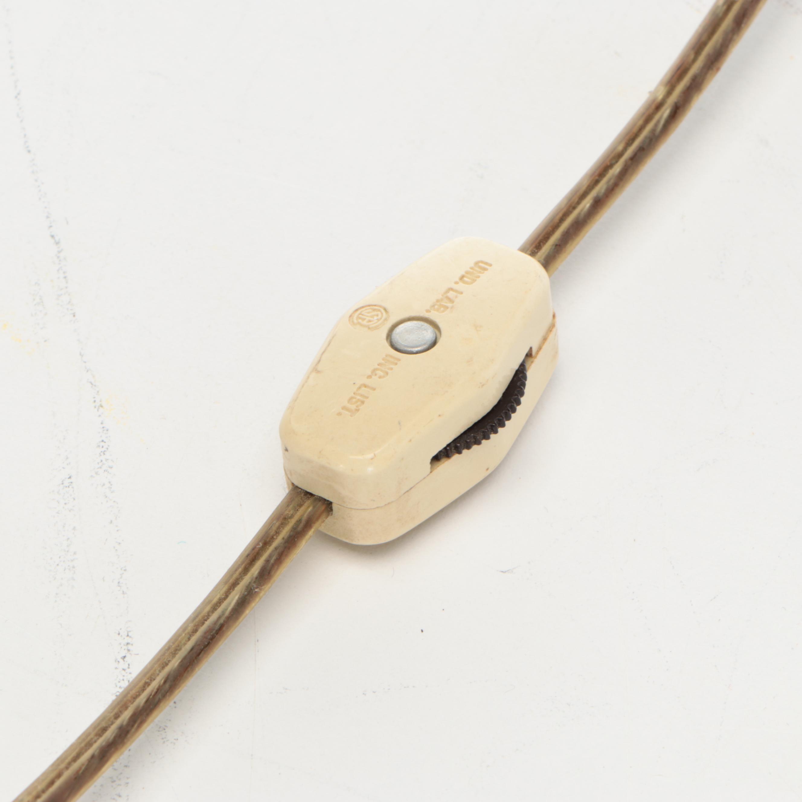 Japanese Porcelain Kutani Ginger Jar Lamp with Brass Fittings and Base