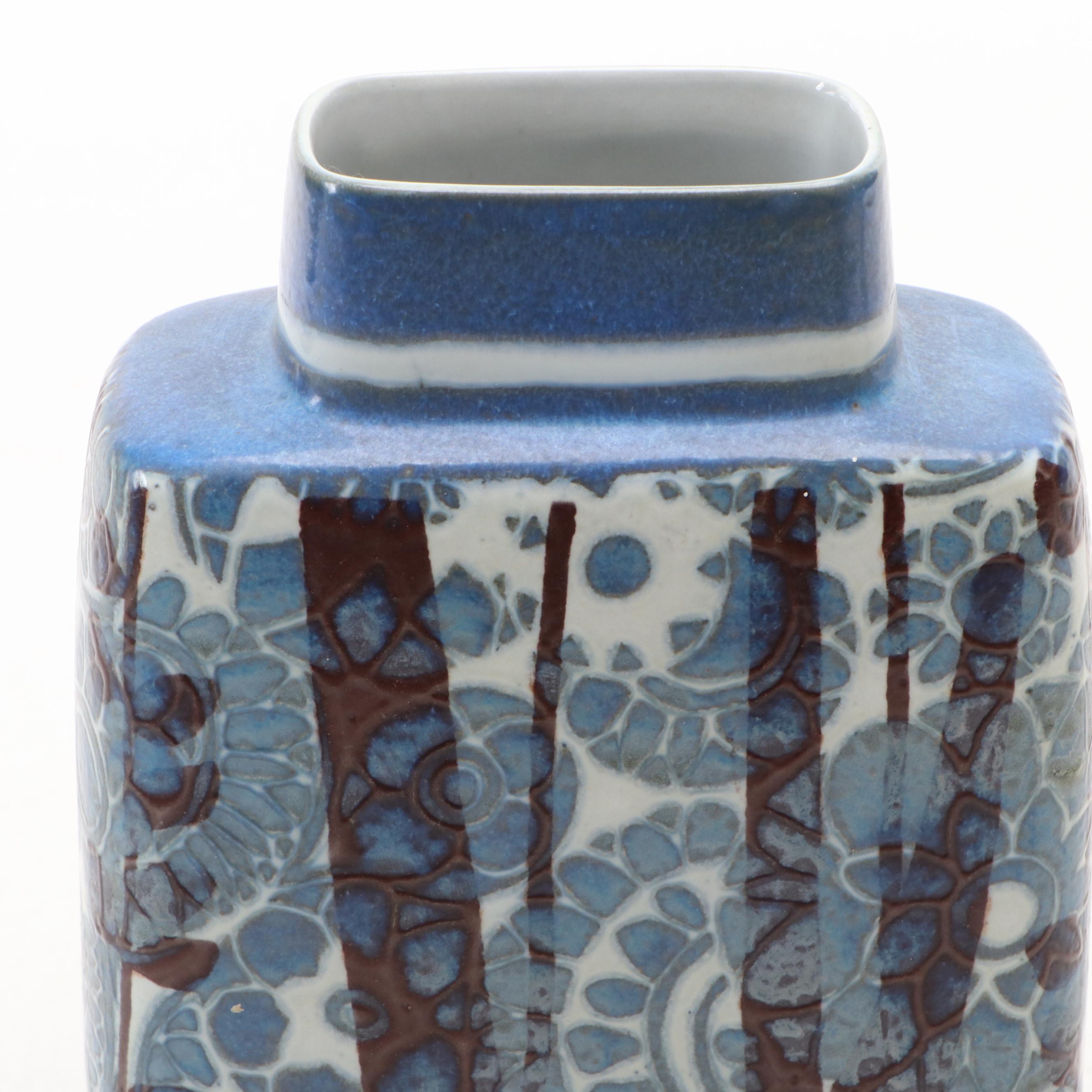 Royal Copenhagen "Faience" Porcelain Vase Designed by Johanne Gerber