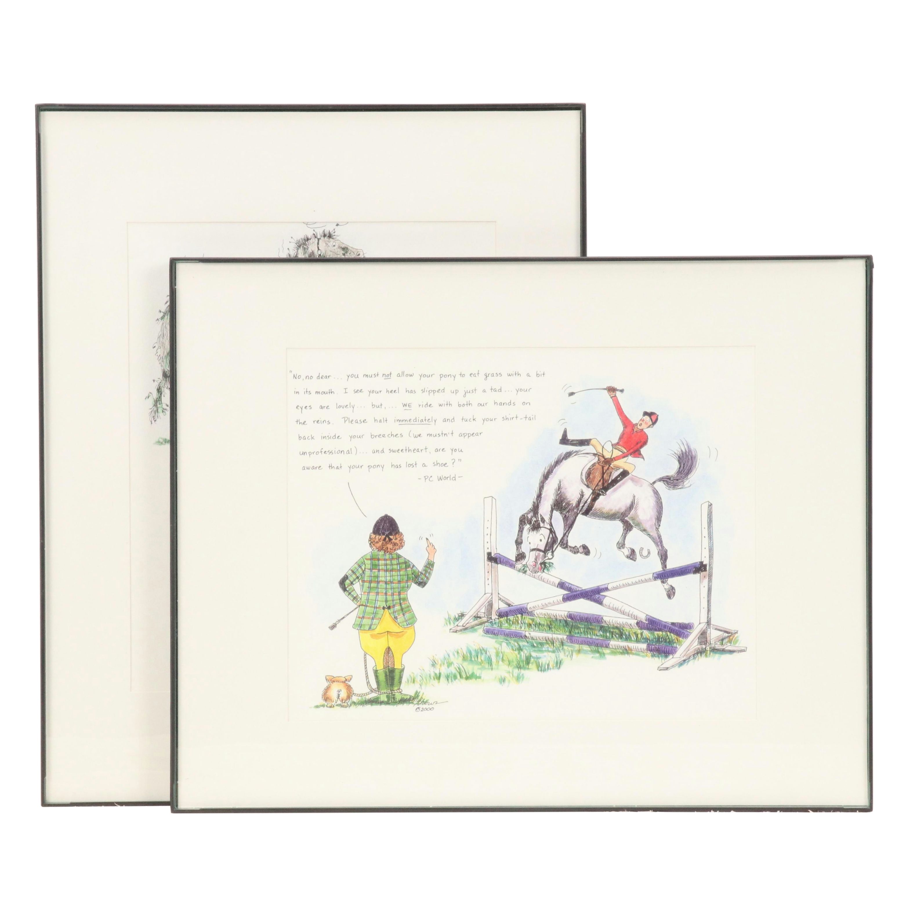 Equestrian Offset and Halftone Prints