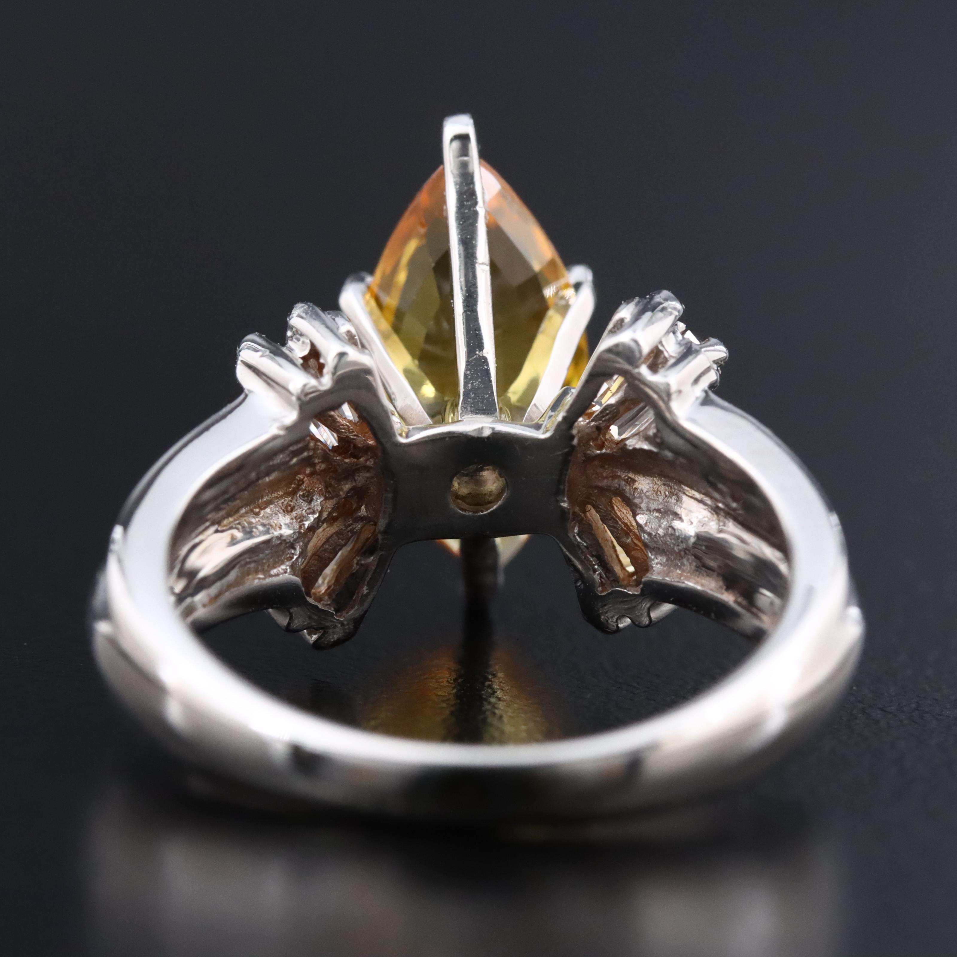 14K 2.60 CT Sapphire and Diamond Ring with GIA Report