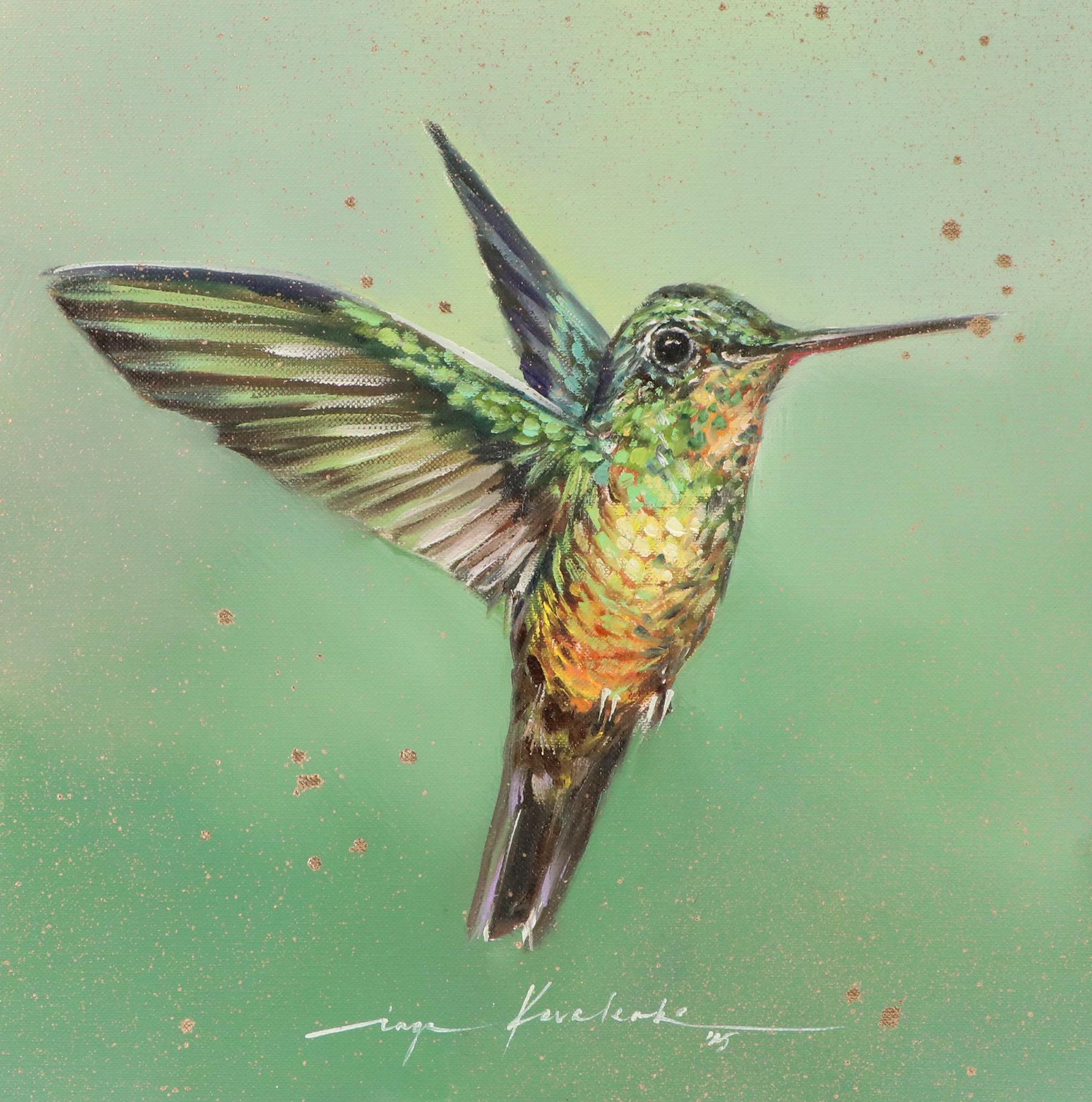 Inga Kovalenko Oil Painting of Hummingbird, 2025