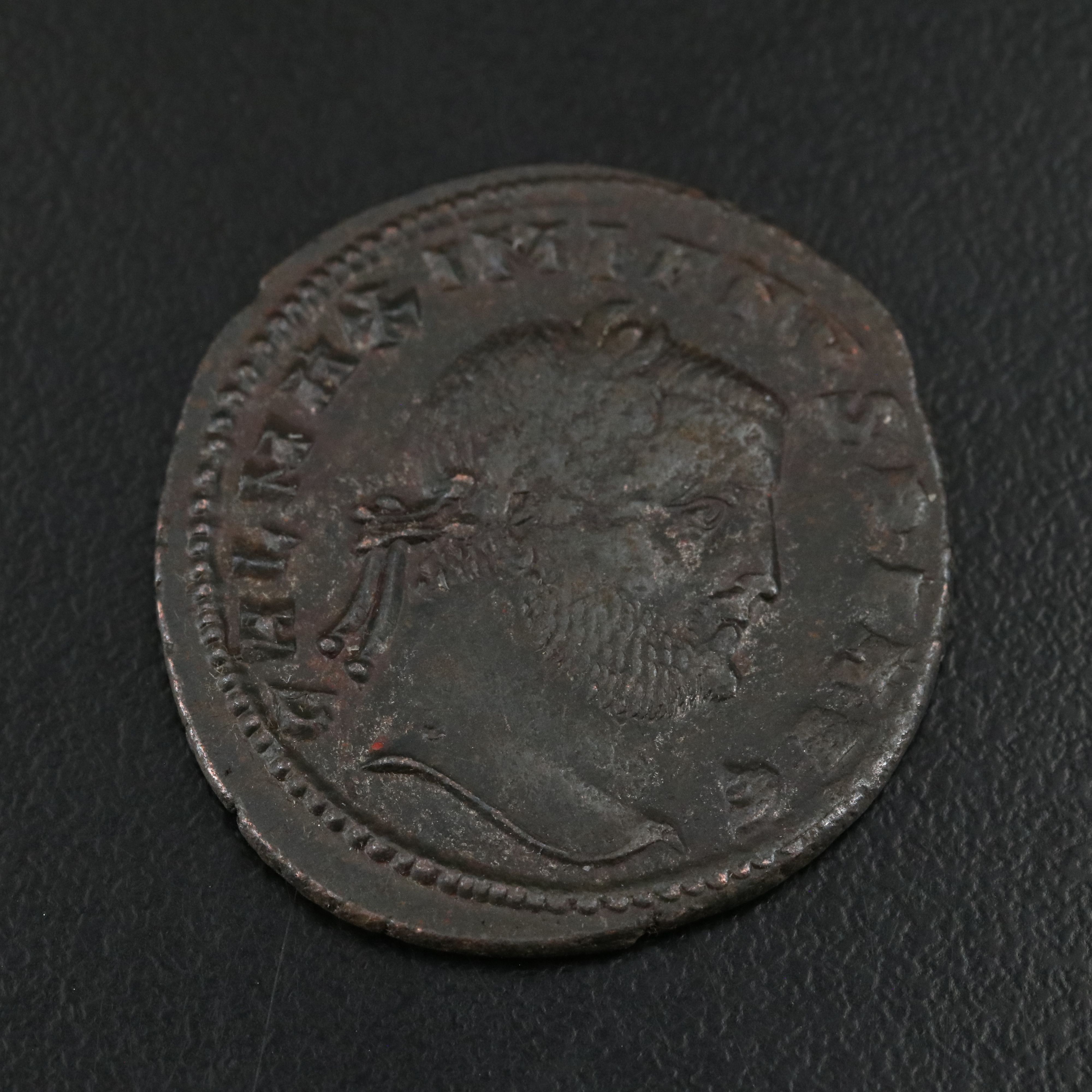 Ancient Roman Imperial Æ Follis Coin of Galerius, ca. 309 A.D.