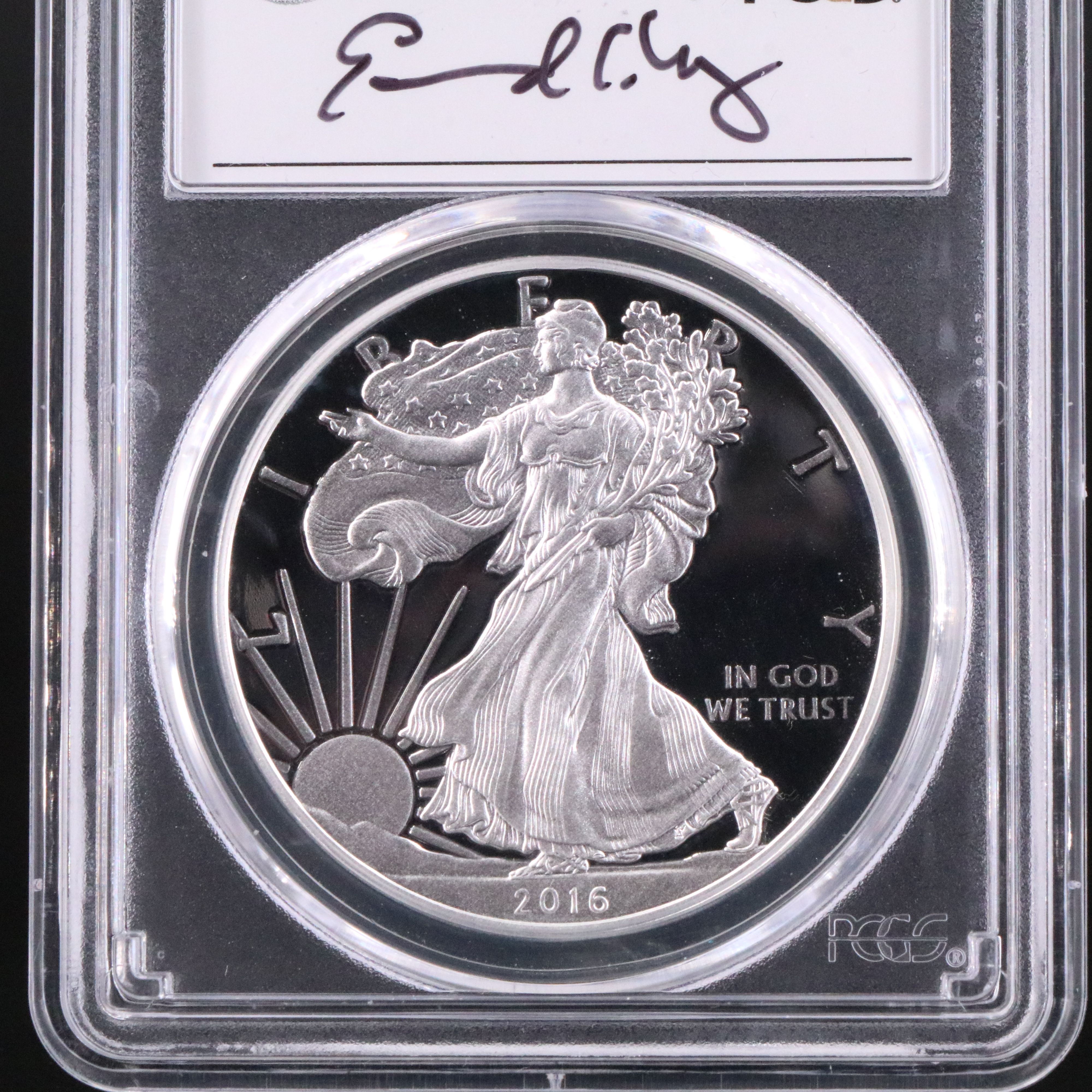 PCGS PR70DCAM 2016-W American Silver Eagle Proof Coin (Moy Signed)