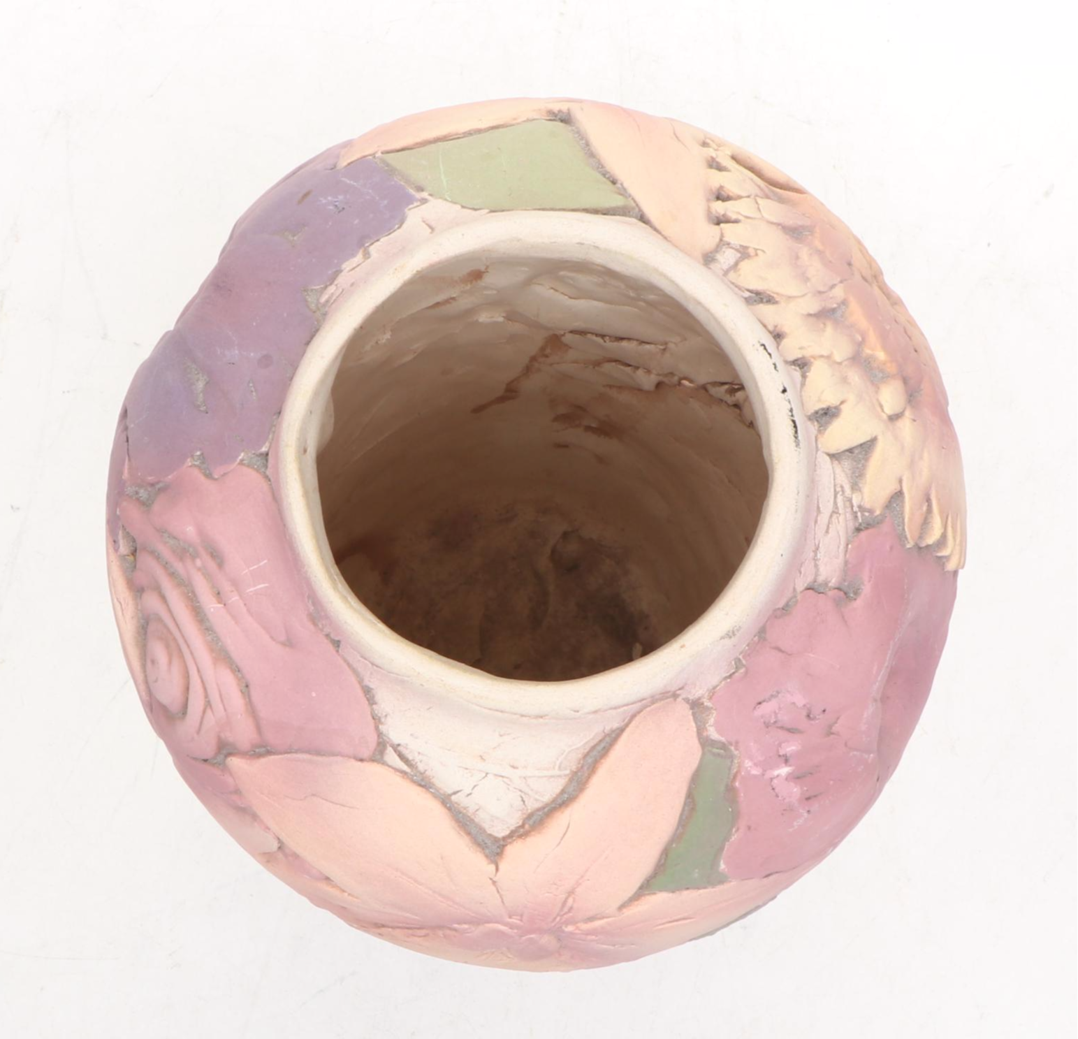 John Davis Handmade Floral Perforated Ceramic Vase, 2002