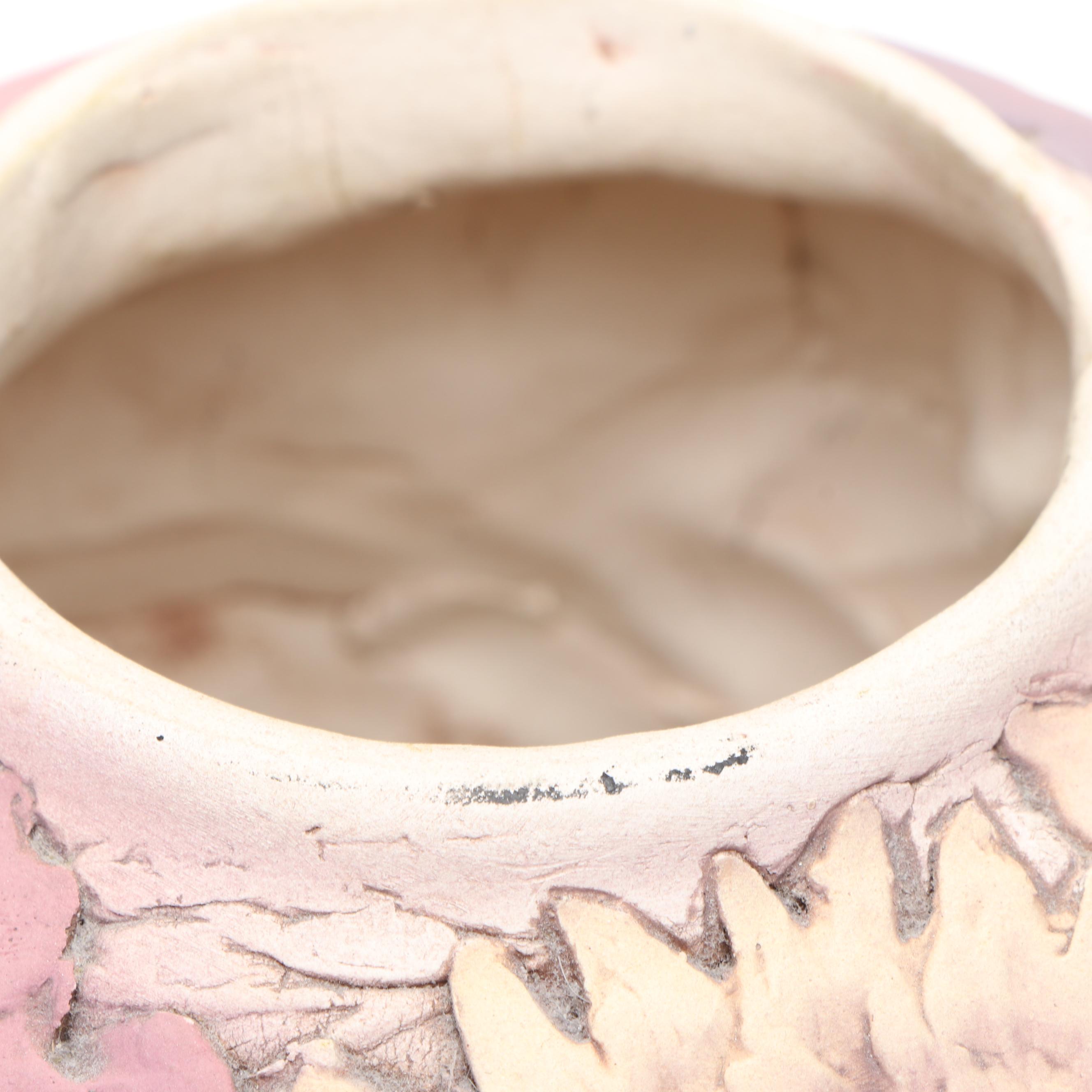 John Davis Handmade Floral Perforated Ceramic Vase, 2002